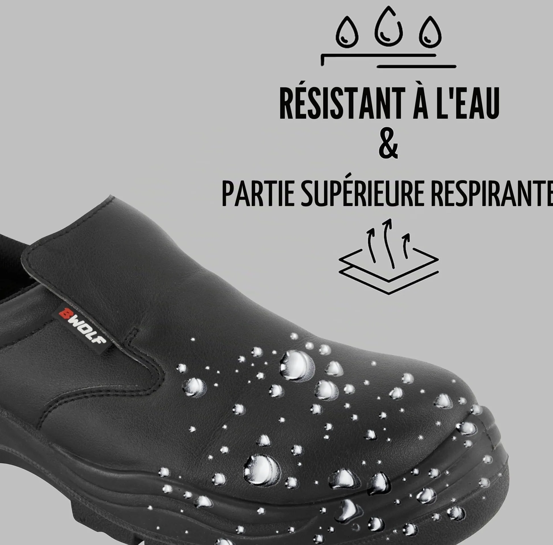 BWOLF Astral S2 SRC Chaussure Cuisine Chaussures de Sécurité Hommes Cuisine Unisex, Imperméables, Résistantes à l'huile, Antidérapantes