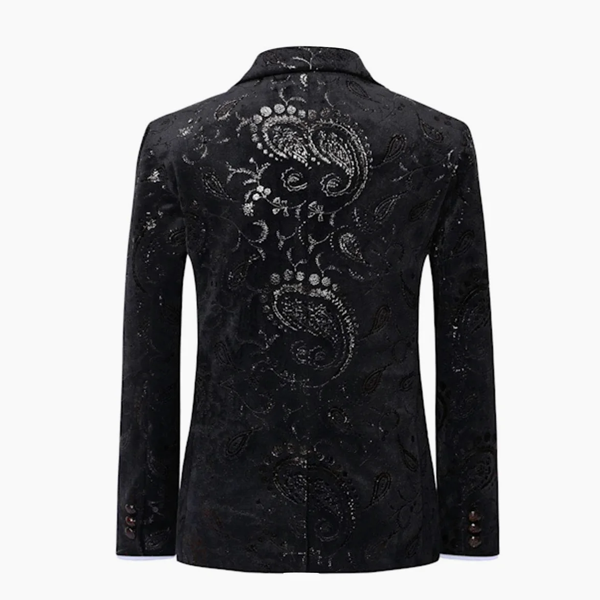Garçon Costume 2 Pièces Classique Doré Floral Jacquard Slim Fit Toussaint Mariage Bal Tuxedo Veste et Pantalon 6 Couleurs