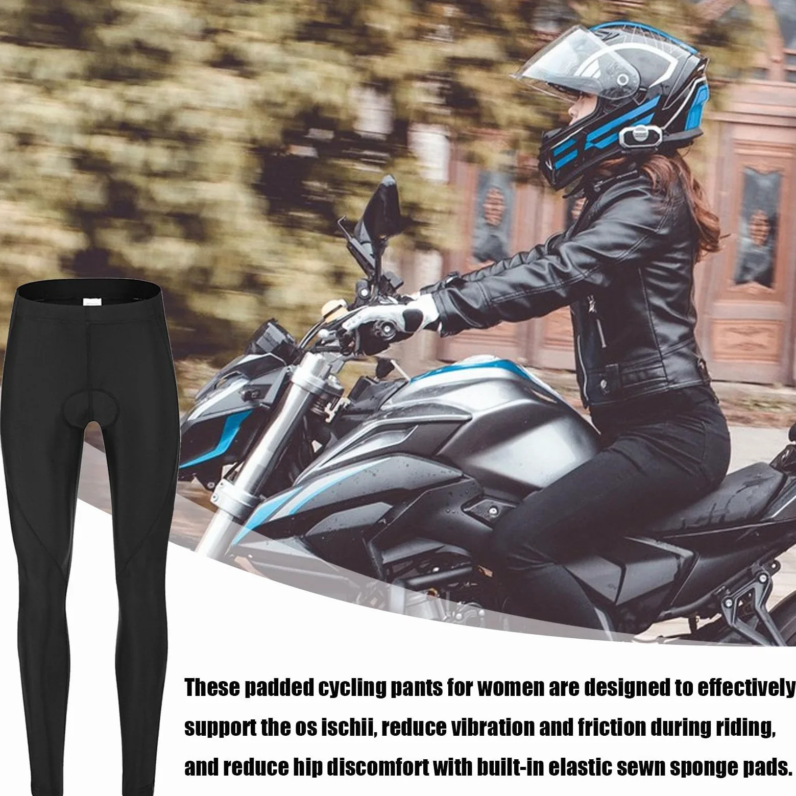 Pantalon De Velo Doux, Pantalon De Velo Rembourre Cyclisme Doux, Élastiques, Pantalon Thermique Doublé en Polaire À Séchage Rapide, Collants D'équitation pour Femmes, Vêtements D
