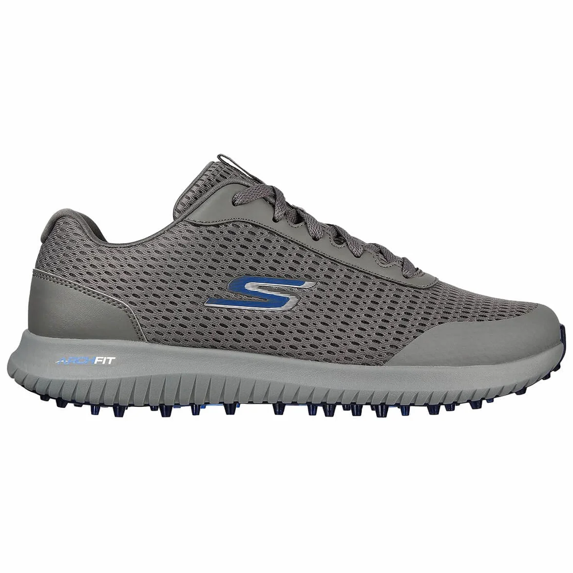 Skechers Homme Elite 5 Range Relaxed Fit Waterproof Spikeless Golf Shoe Baskets, Charcoal Textile/Navy Trim, 43.5 EU