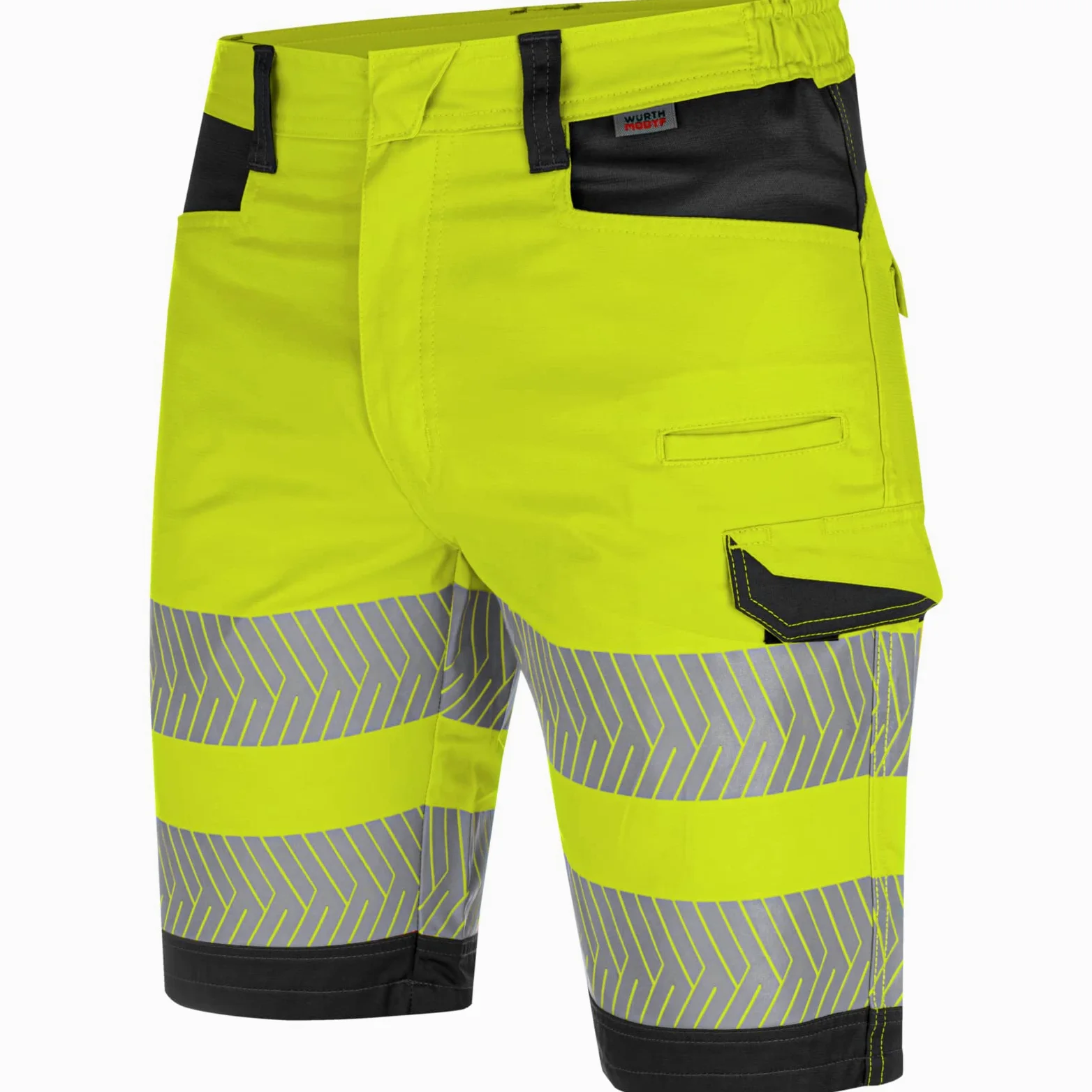 WüRTH MODYF Bermuda de Travail Haute-visibilité Fluo Jaune/Anthracite