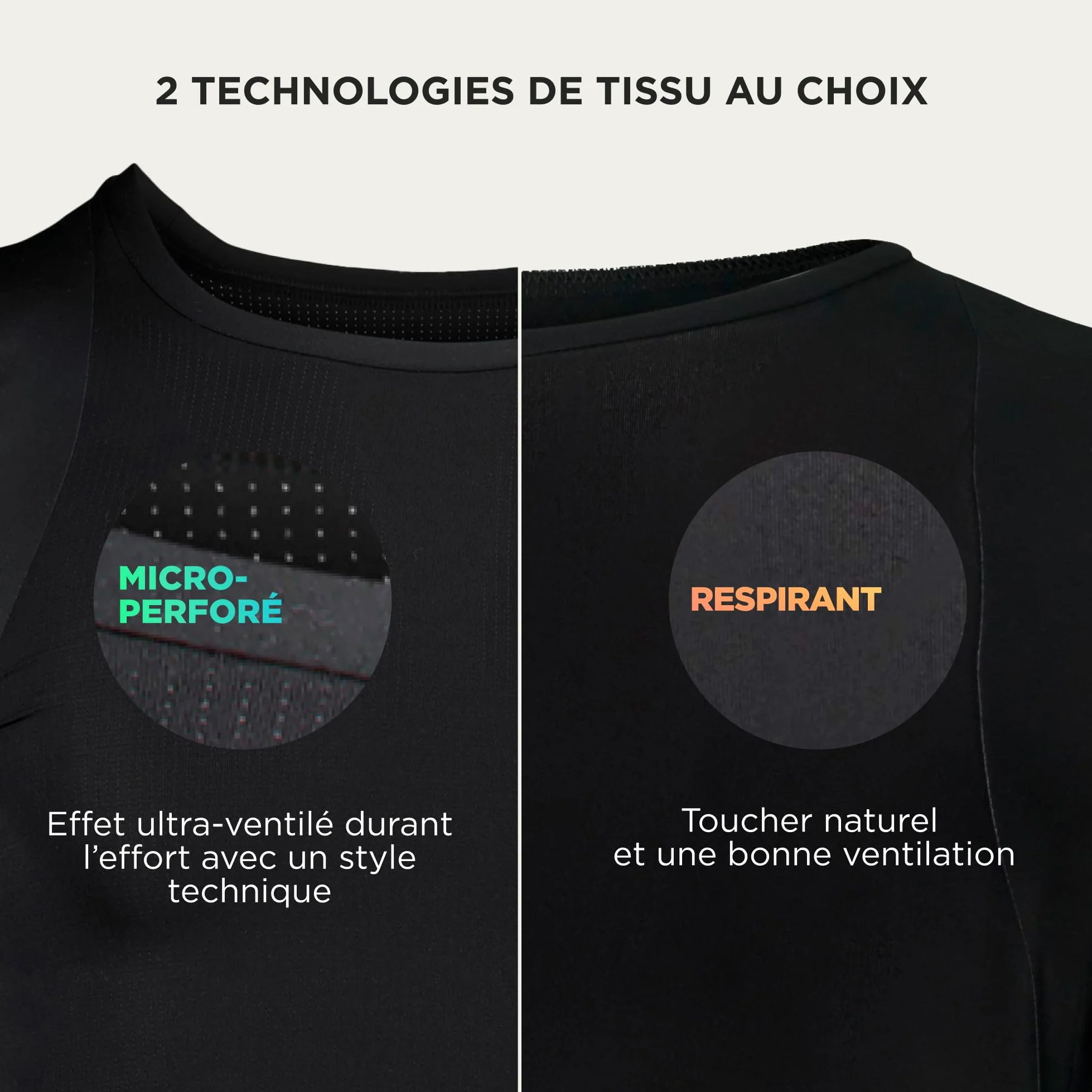 PERCKO - T-Shirt de Sport pour Homme - Technologie Brevetée - Soulage Le Mal de Dos - Manches Courtes - Col Rond - Noir - Taille L