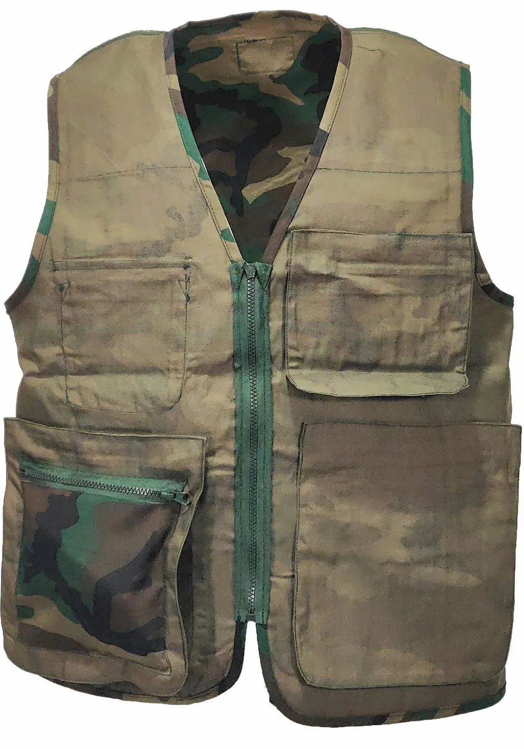 Fratelli ditalia gilet de pêche multi-poches, vert, bleu et camouflage, taille S à 5XL, en coton doublé, poche intérieure avec fermeture éclair, utile pour chasse, pêche, airsoft, temps libre