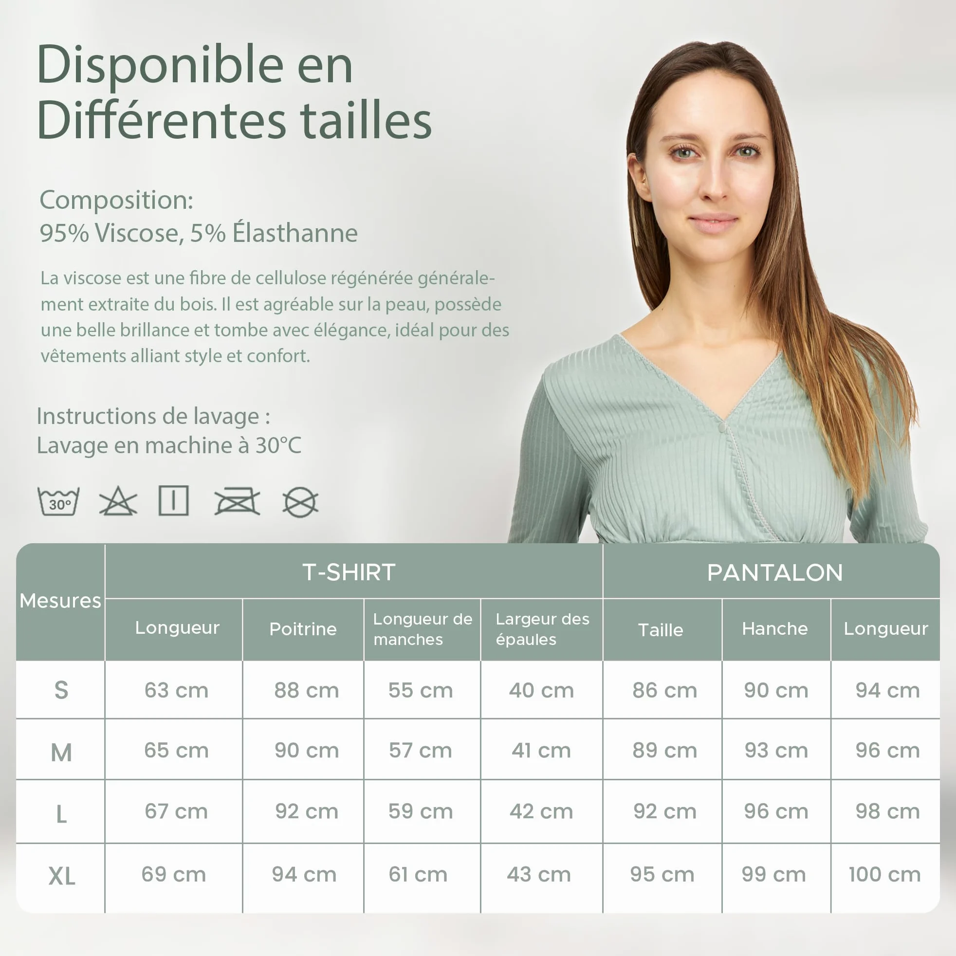 Pyjama Aallaitement à Ouverture Facile pour l'allaitement, Pyjama Grossesse et Maternité Doux, Élastique et Respirant pour Un Maximum de Confort, Idéal pour des Nuits Confortables