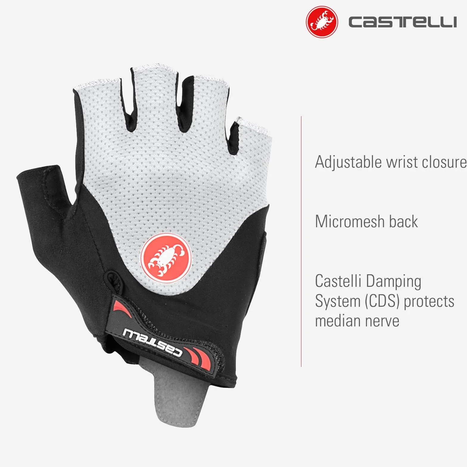 CASTELLI Arenberg Gel 2 Gants de Cyclisme Unisexe – Adulte, Noir/Ivory, L