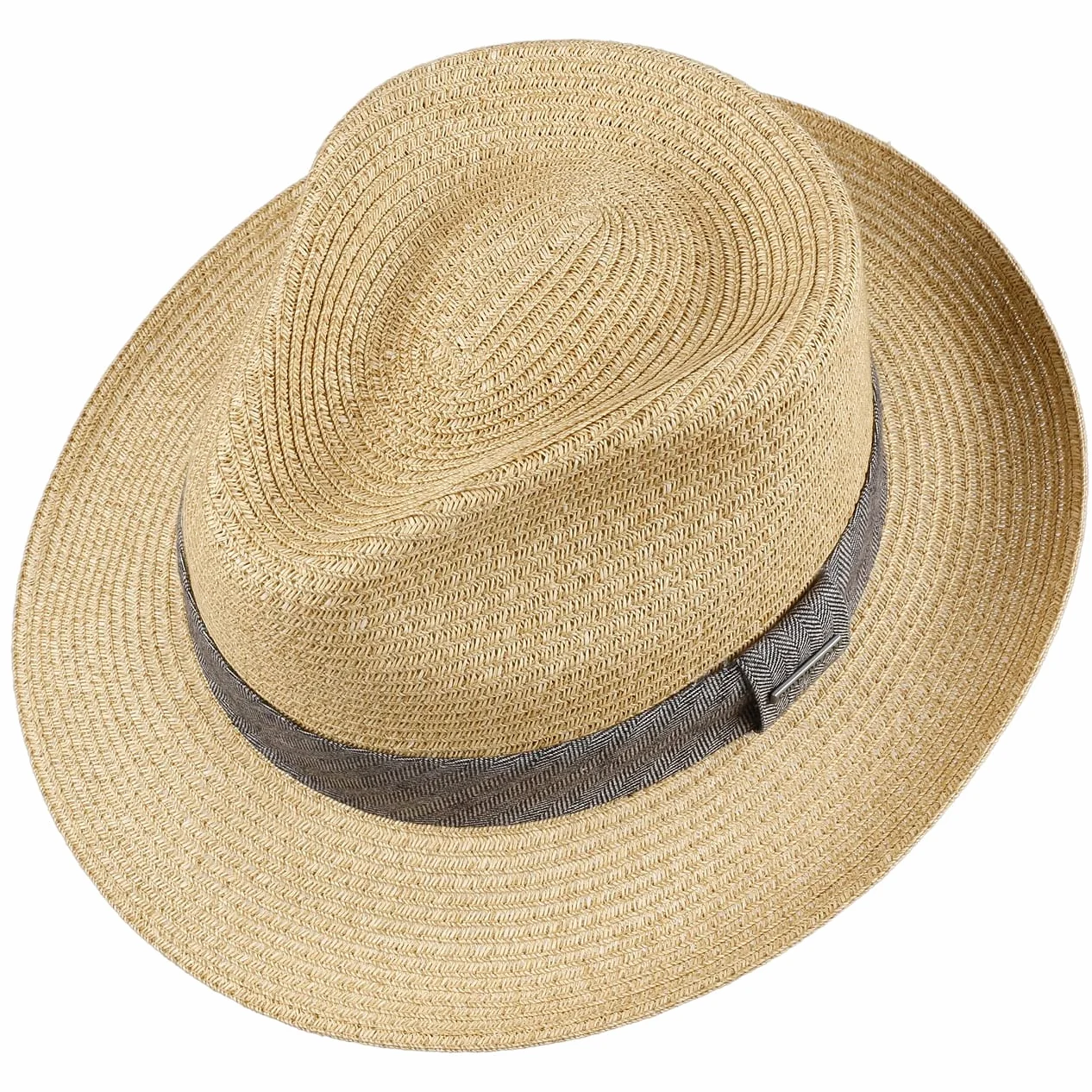 Stetson Chapeau en Paille Lintano Toyo Femme/Homme - Traveller de Soleil avec Ruban Gros Grain Printemps-ete Ete