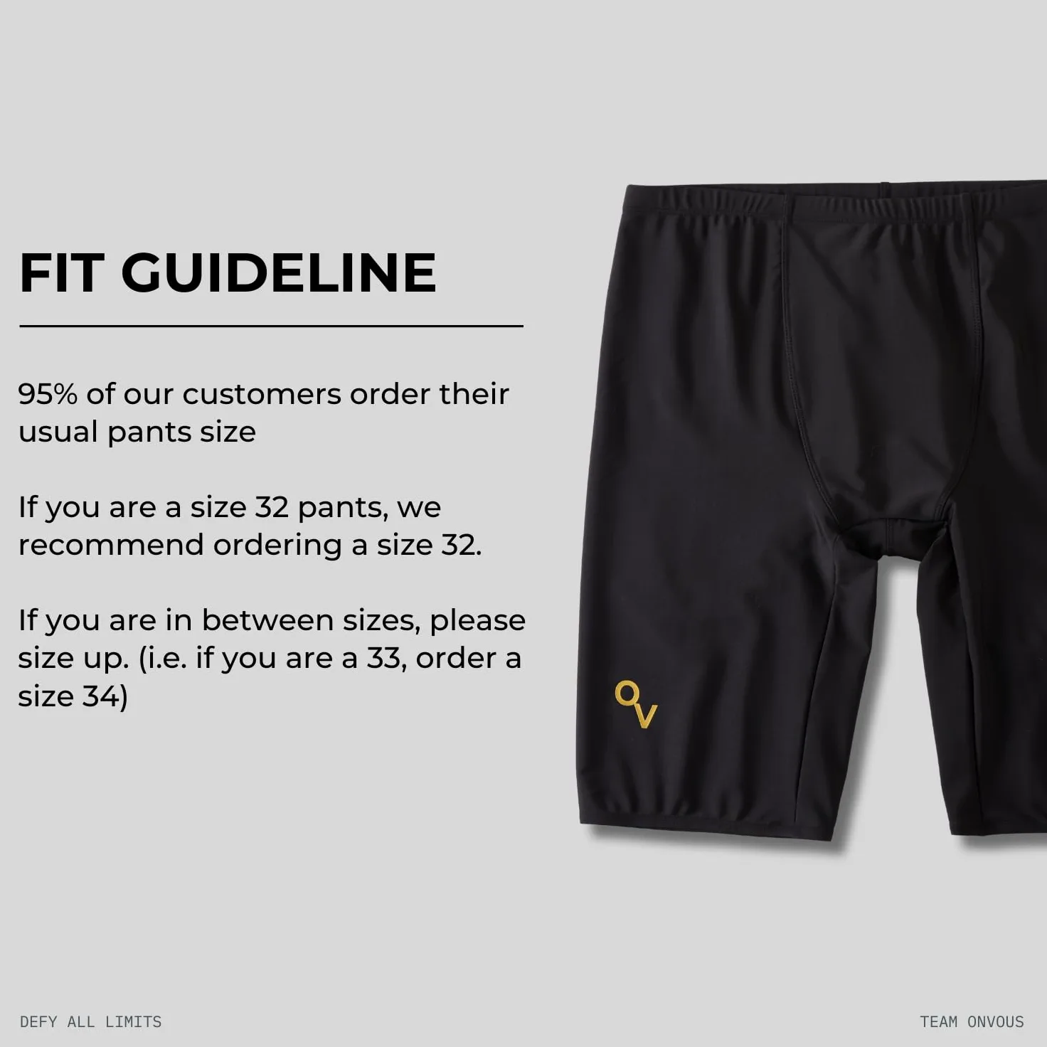 Onvous Short de bain pour homme | Jammer de maillot de bain athlétique pour homme | Jammer pour la natation pour homme | Taille 28-38
