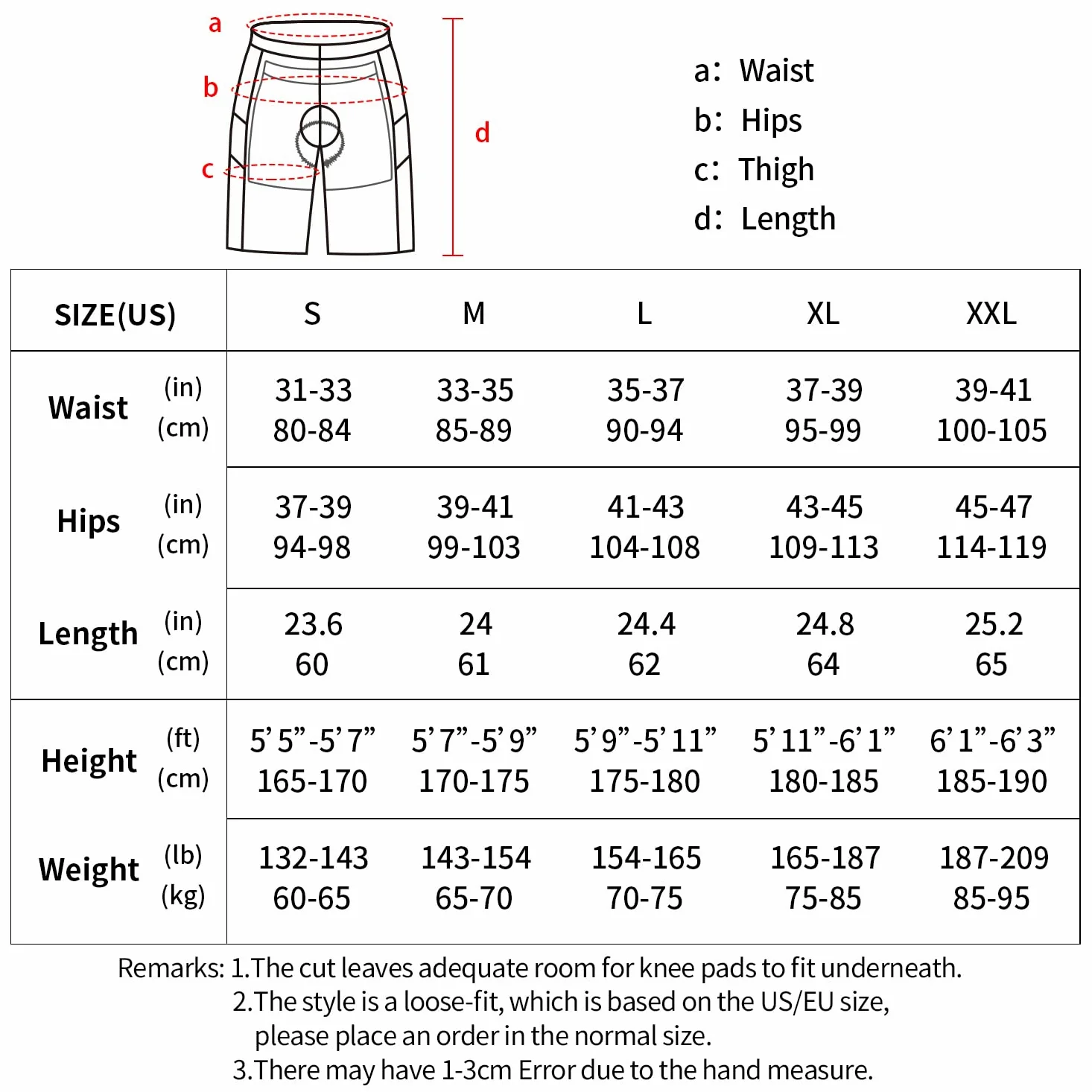 BERGRISAR Short de cyclisme pour homme avec poches zippées 1806BG