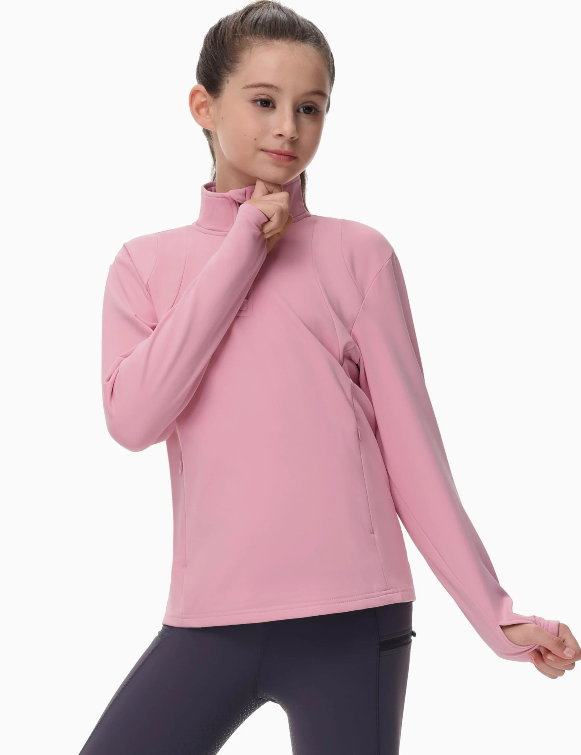 MoFiz Veste Sport Fille Veste Running Kids Polaire Chaude Veste Coupe-Pluie Légère Softshells Vestes