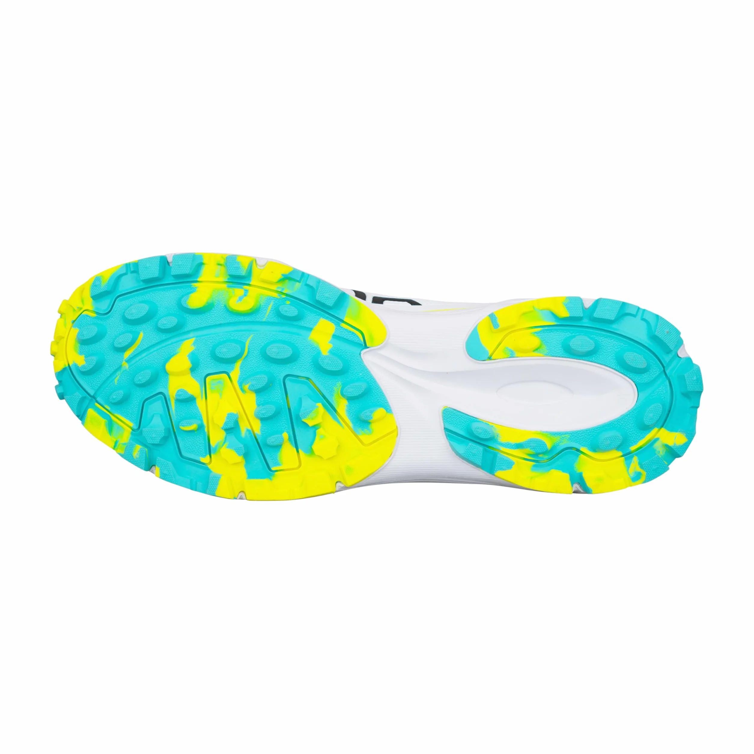 Kookaburra KC 3.0 Chaussure de Cricket avec Semelle en Caoutchouc Aqua/Jaune