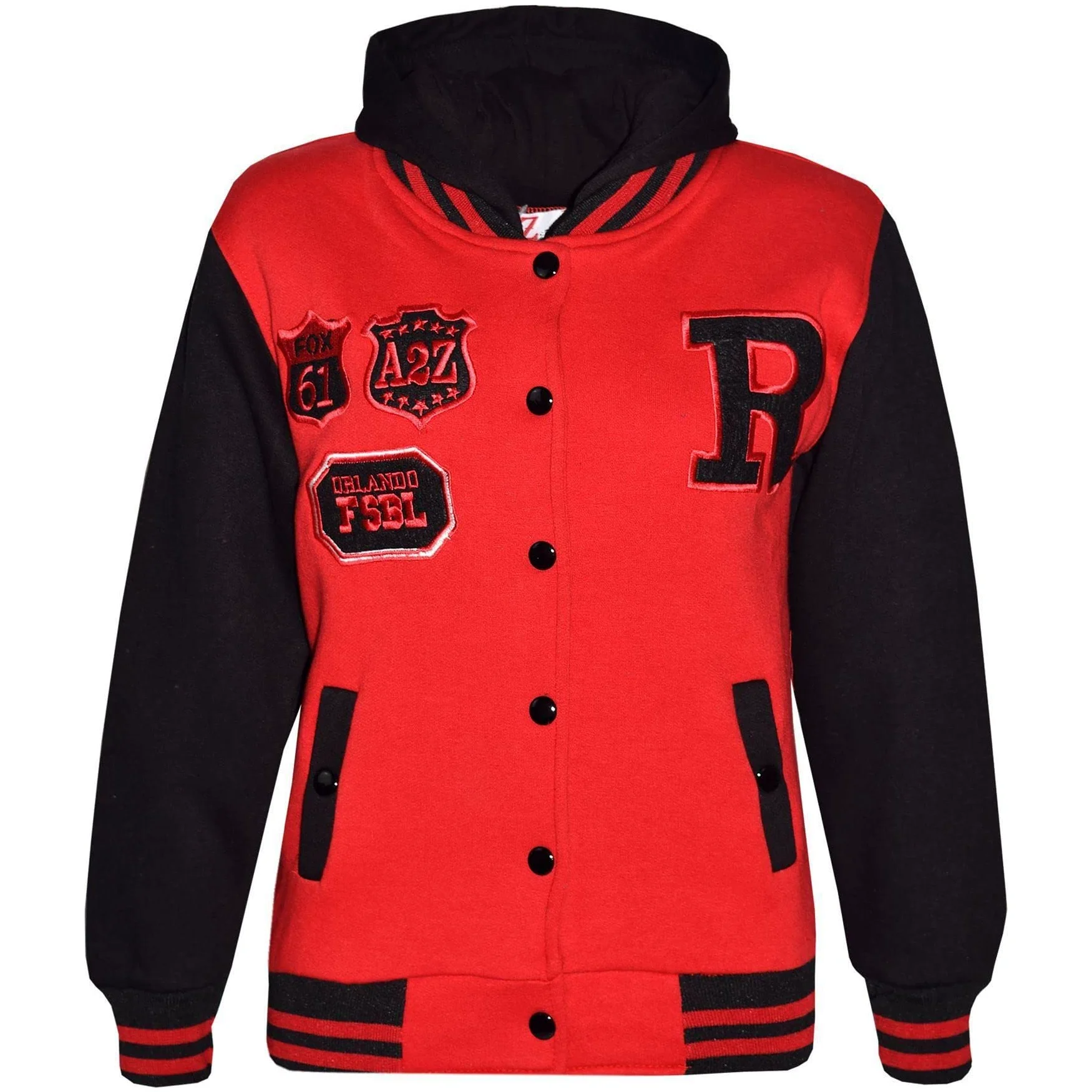 A2Z 4 Kids Survêtement de baseball unisexe pour filles et garçons R Fashion Fox et NYC Sweat à capuche avec jogging B.B Contrast Jacket Ensemble à manches longues pour enfants de 2 à 13 ans