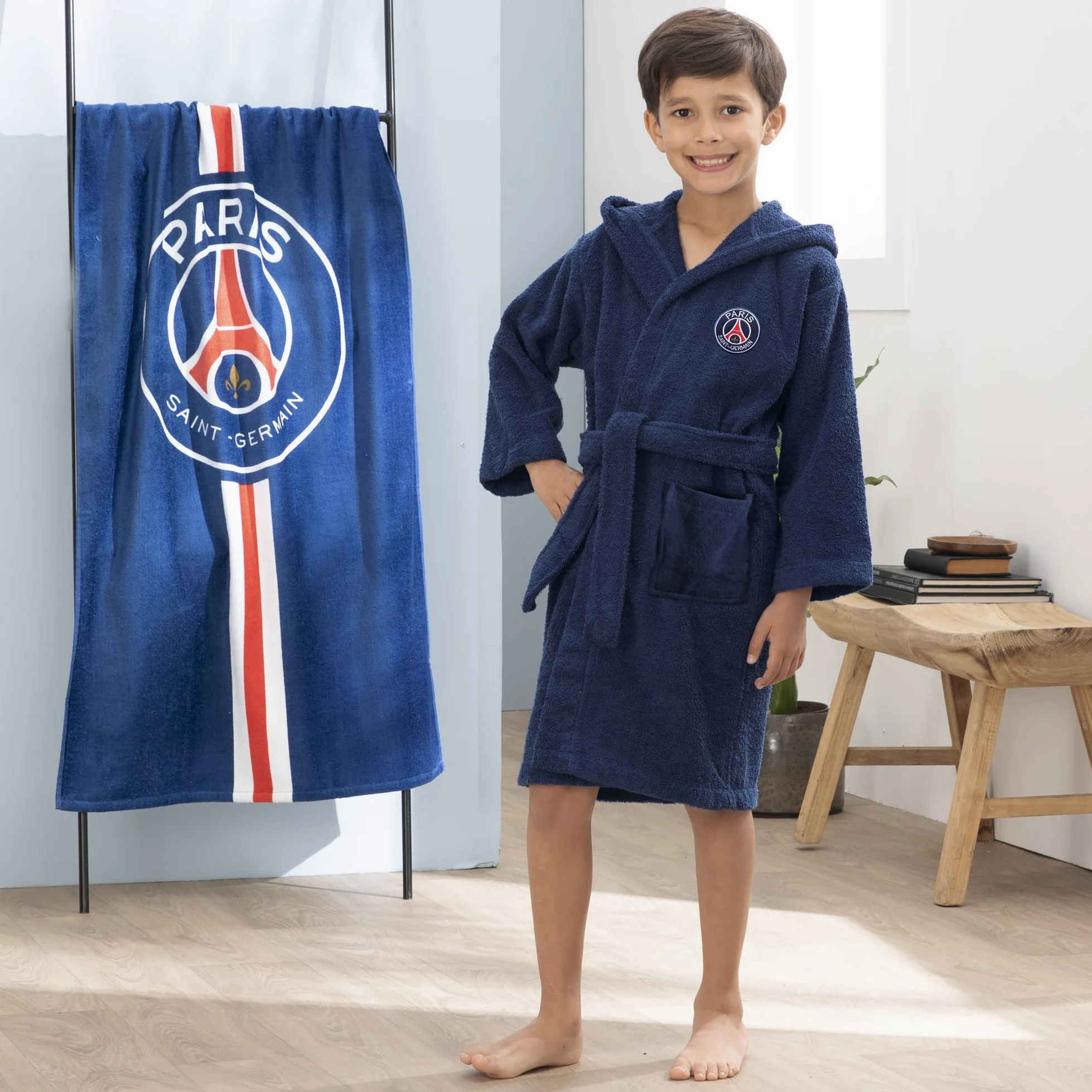 OMYDREAM Psg Ruban Peignoir Garçon (lot de 1)