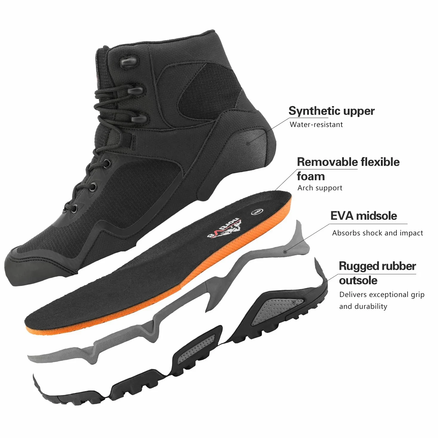 NORTIV 8 Chaussures De Randonnée Montante Bottes Hommes Imperméables pour Extérieur