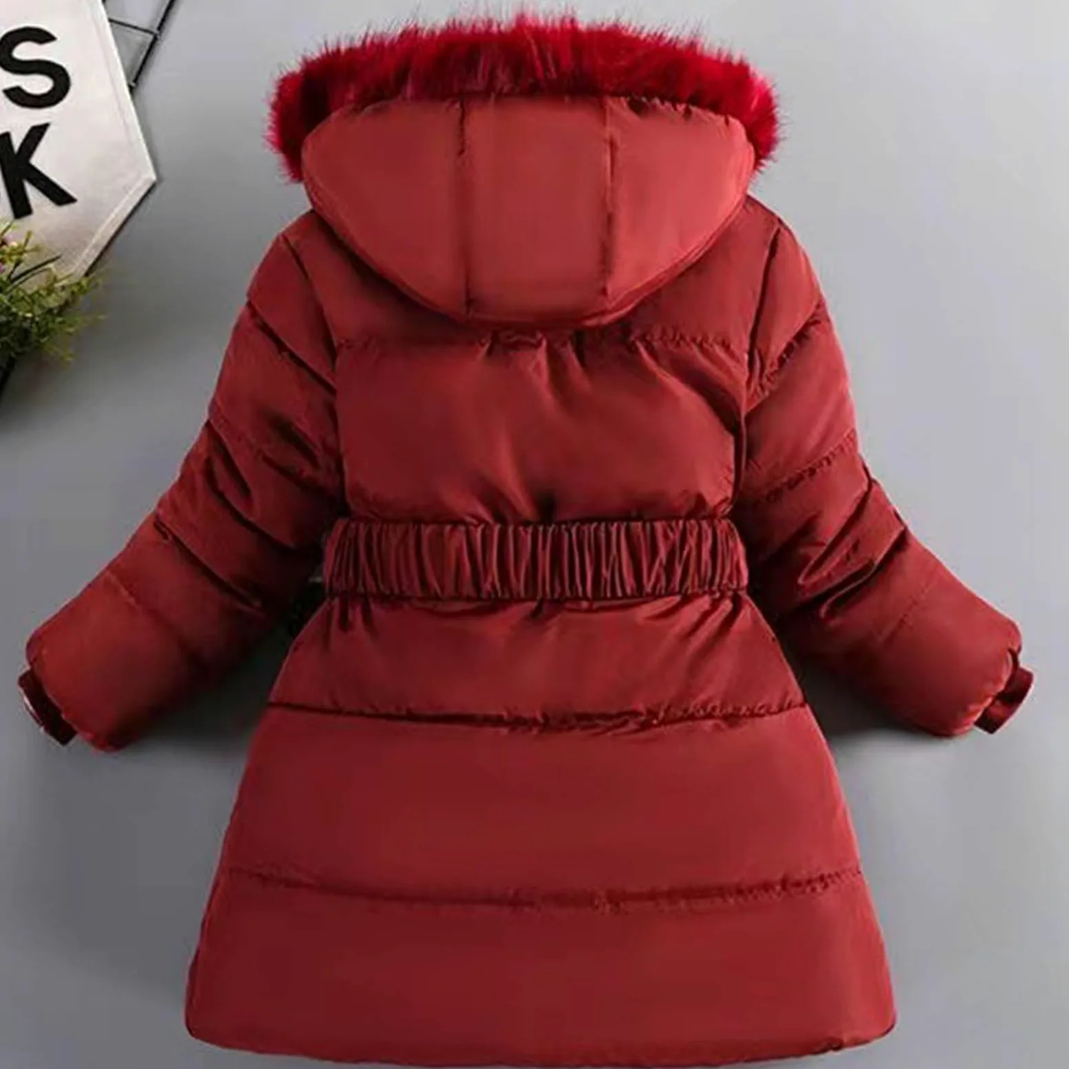 Manteau d'hiver à capuche en polaire pour filles, veste de chef pour filles