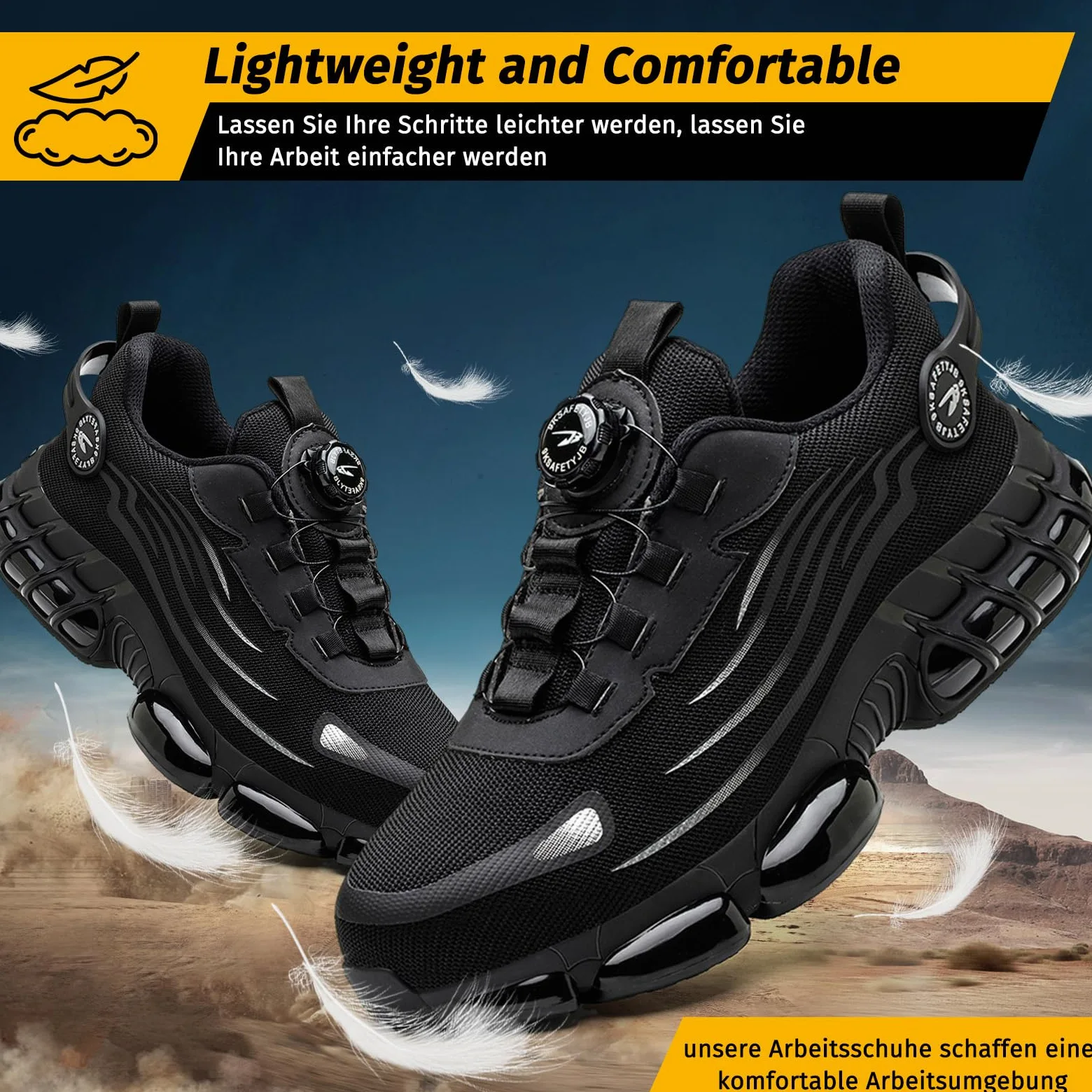 FOGOIN Chaussures de Sécurité Hommes S3, Baskets de Securite Femme, Chaussures de Travail Respirantes et Anti-Pénétration