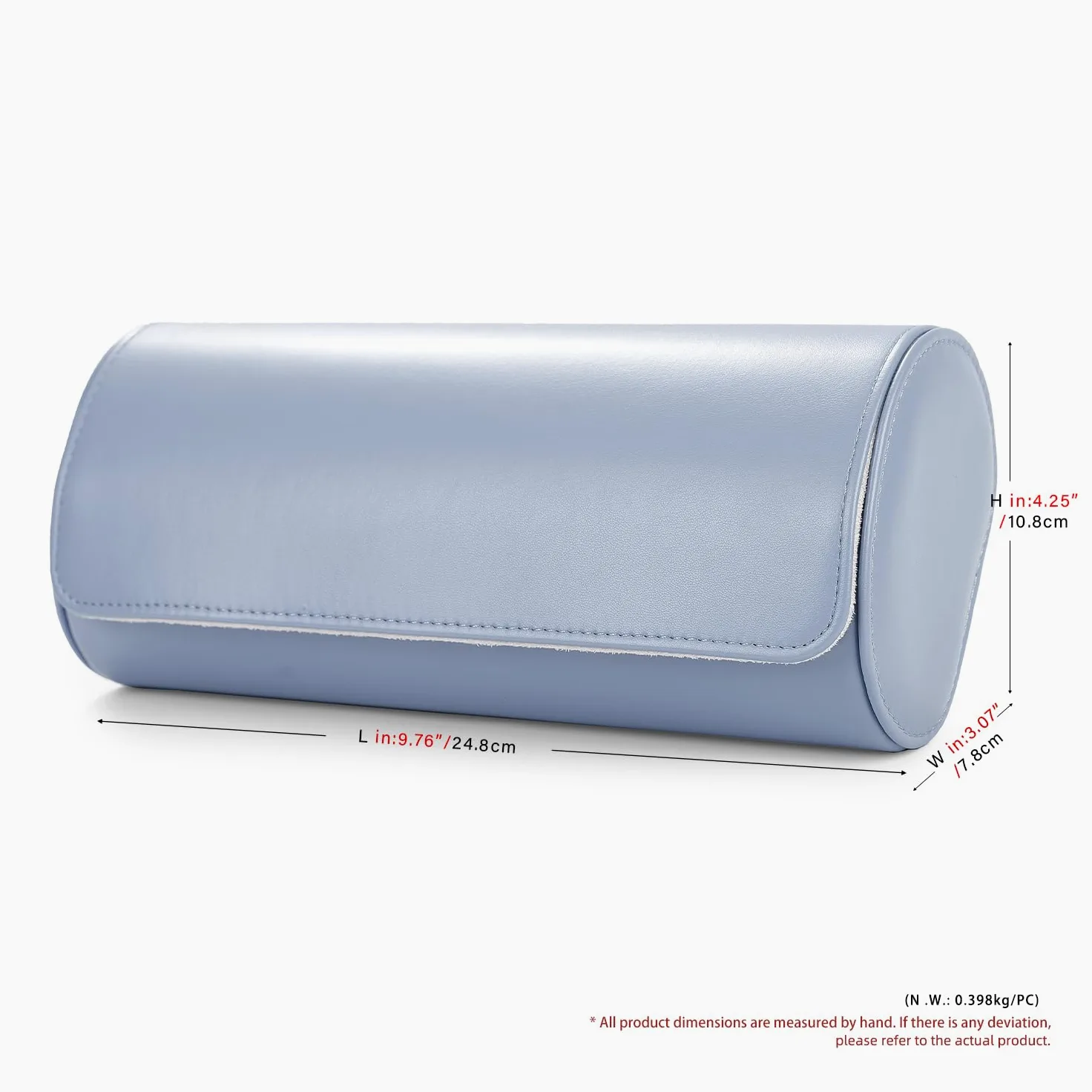 Oirlv Luxe PU Cuir 3 Fentes Etui Montre,Boite a Montre Homme,Rangement Pour Coffret Cadeau Noël Anniversaire Boite Montre(Bleu Clair)