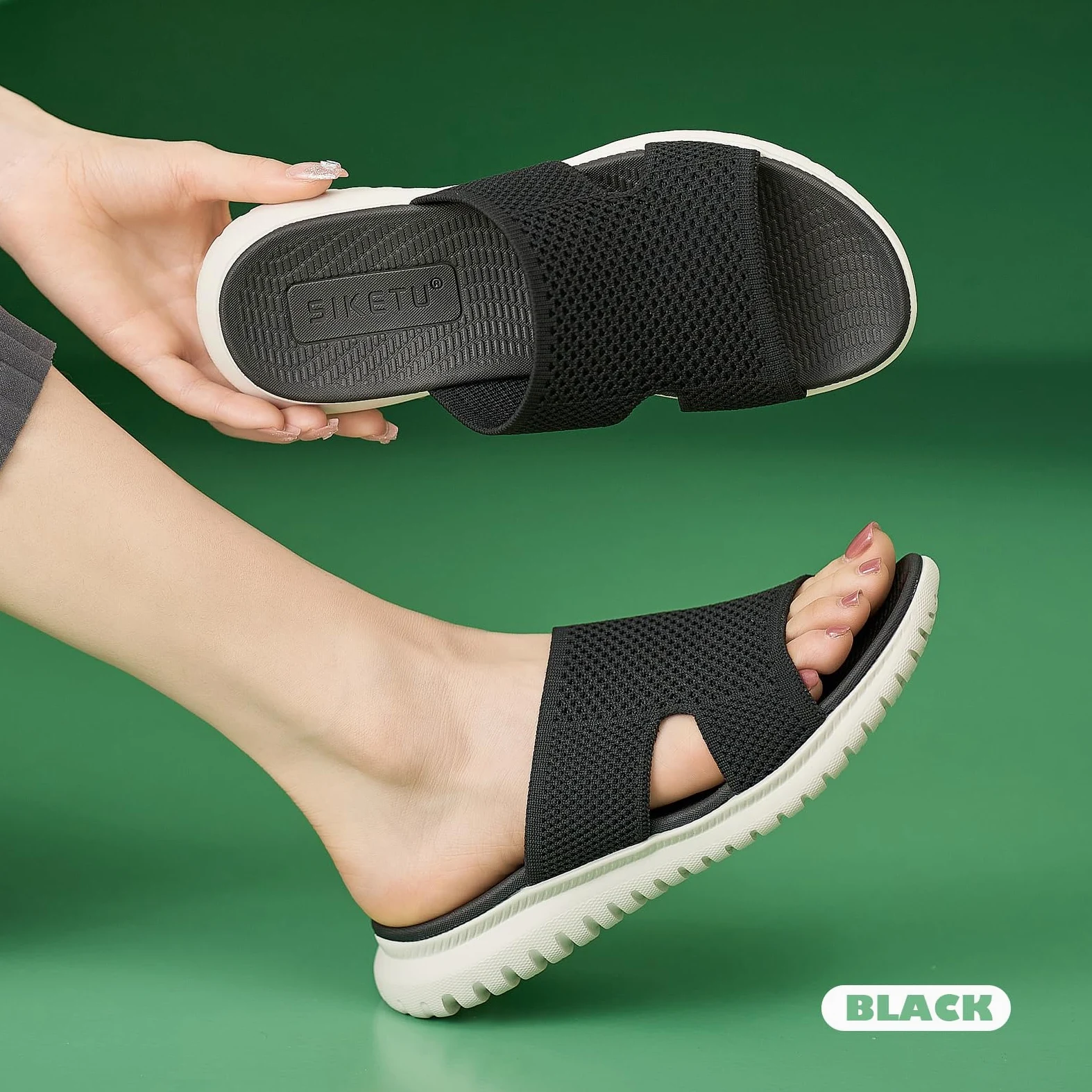 Sandales Femme Été Confortable Orthopédique Chaussons Legere Chaussures Plate Claquettes