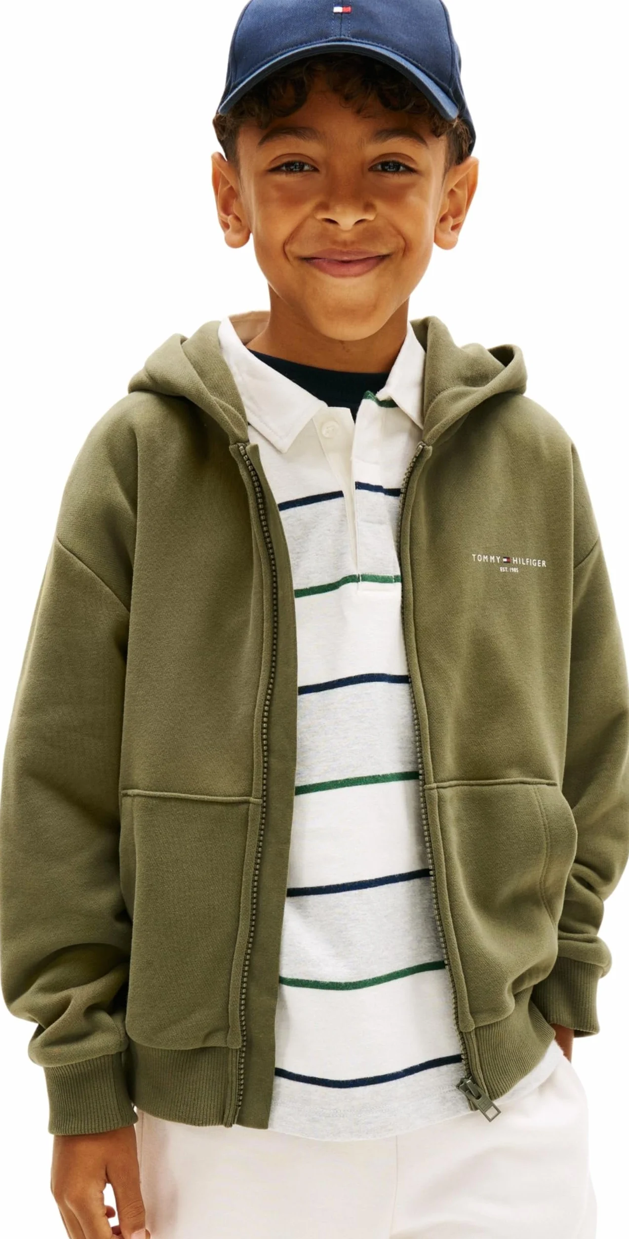 Tommy Hilfiger Mini Corp Zip Through Hoodie Ks0ks00726 Sweatshirts Mixte Enfant (Lot de 1)