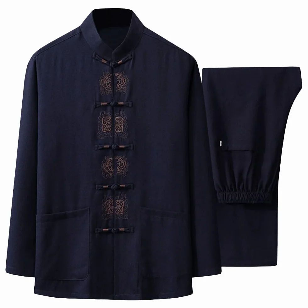 G-LIKE Chemise d'uniforme de Tai Chi – Taiji Qigong Arts martiaux Wing Chun Shaolin Kung Fu Shirt Vêtements d'entraînement Vêtements pour personnes âgées débutants hommes femmes arthrite