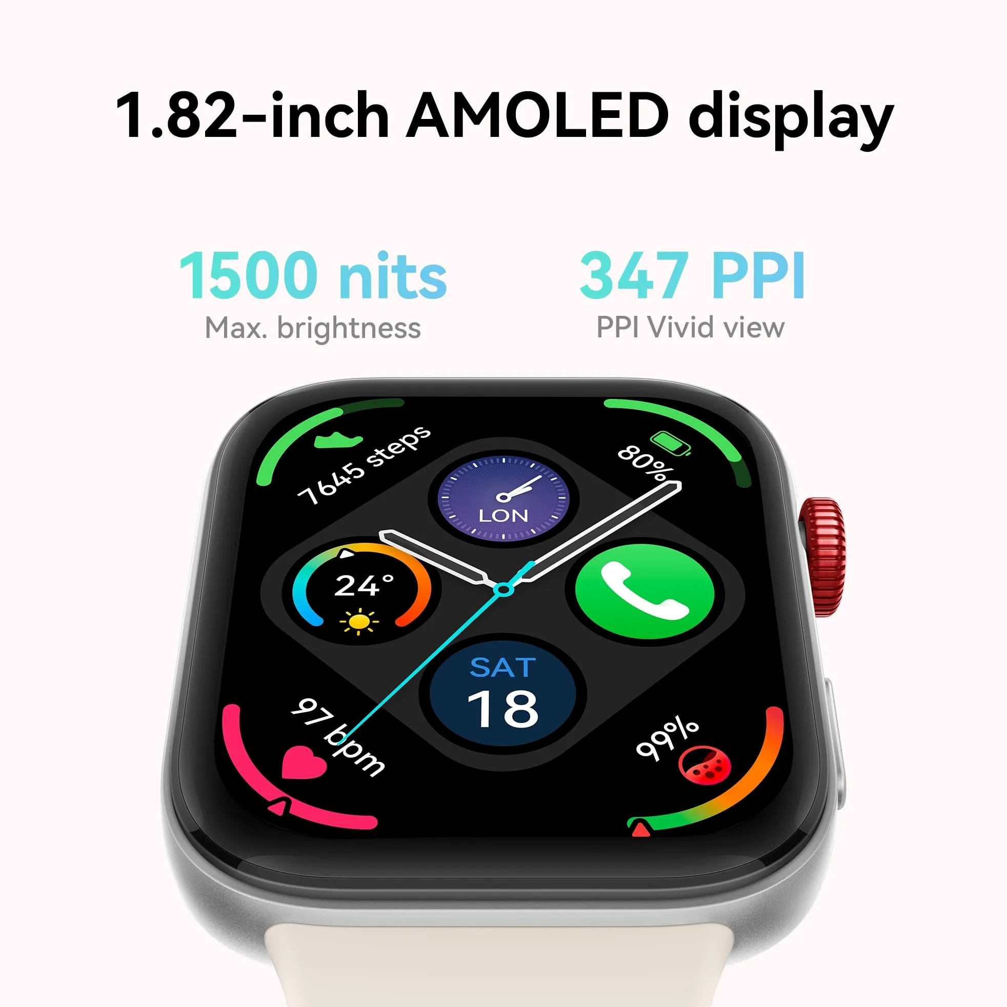 HUAWEI Montre FIT AMOLED 3,2 cm, design ultra fin, gestion intégrale de la condition physique et de la santé, autonomie de batterie durable, compatible avec iOS et Android