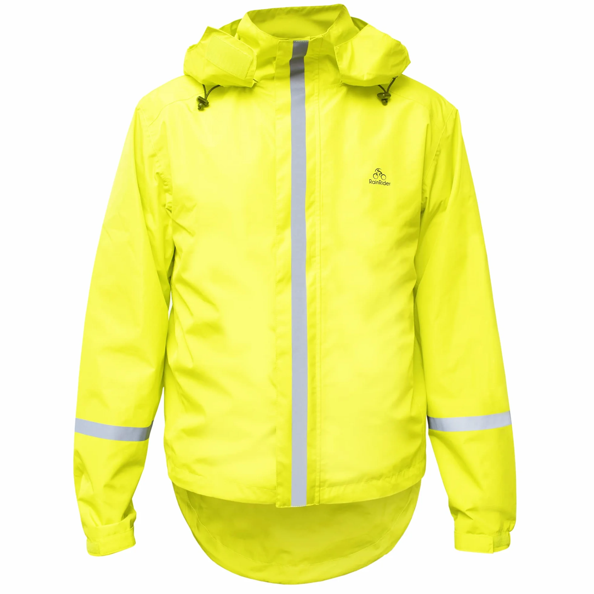 Rainrider Veste de pluie de vélo, réfléchissante, imperméable, coupe-vent et respirante, unisexe pour homme et femme, veste de pluie pour la course à pied, la randonnée