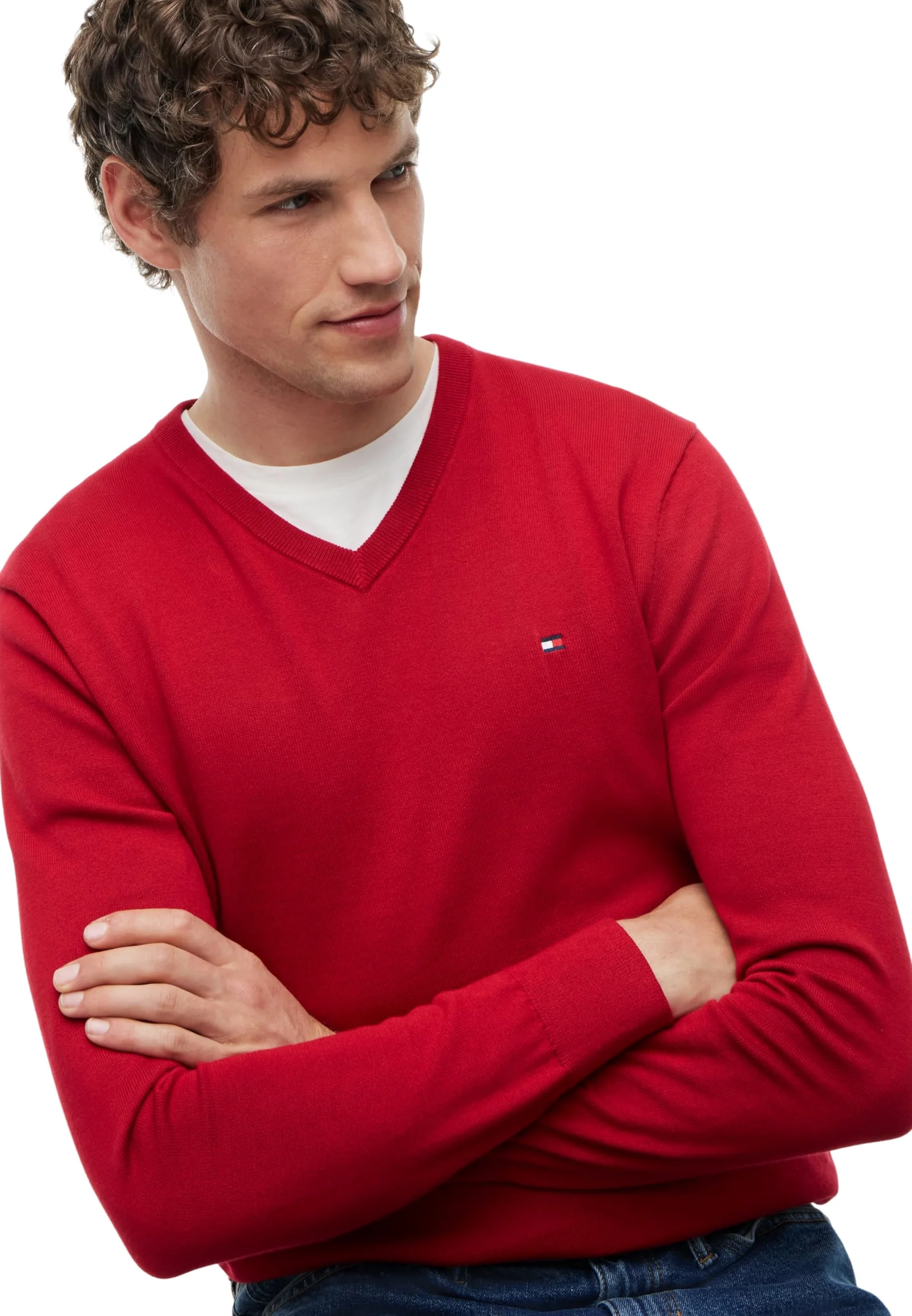 Tommy Hilfiger Pull Homme Essential Cotton Col en V