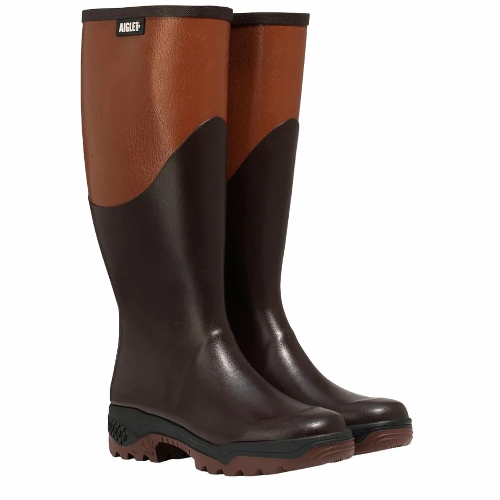 Aigle PARCOURS 2 – Bottes en Caoutchouc anti-fatigue Femme | Idéales chasse, travail et agriculture | Confort longue durée | 100% imperméables | Fabriqué en France