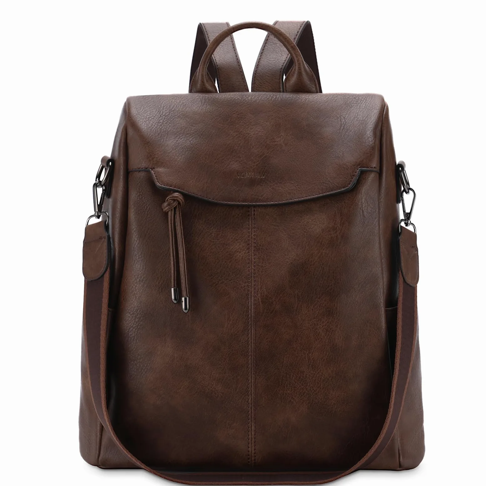 VX VONXURY Sac a Dos Femme en Cuir PU Sac a Dos Antivol avec Poche Arrière Sacs à Dos loisir pour Travail, Scolaire, Voyage