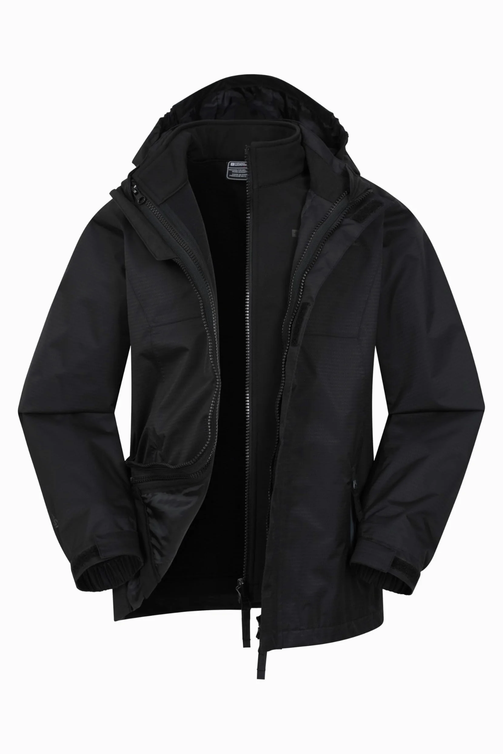 Mountain Warehouse Veste 3 en 1 Bracken Melange pour Enfants - Manteau imperméable, Respirant, Coutures étanches, Doublure en Maille - Printemps été