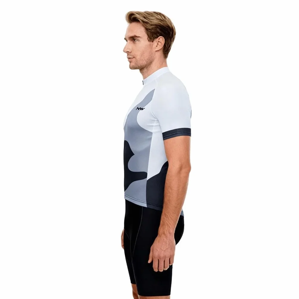 Moxilyn Ensemble maillot de cyclisme à manches courtes pour homme - Maillot de cyclisme à manches courtes + pantalon de cyclisme avec gel 9D - Veste et pantalon de cyclisme en gaze d'origine
