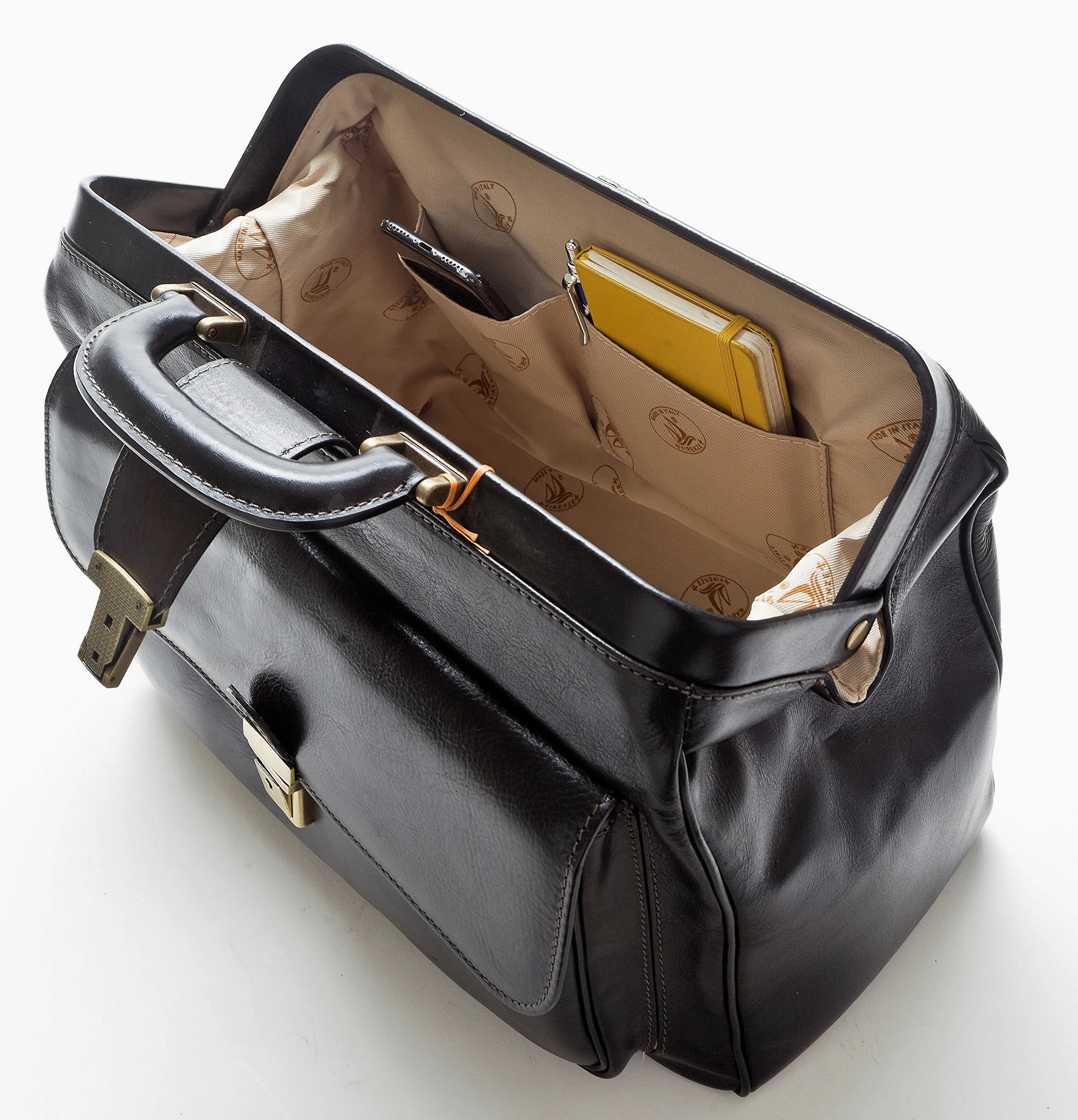 D&D - Sacoches médicaux en cuir véritable anglais Man – D&D0203 Bicolor – Fabriqué en Italie