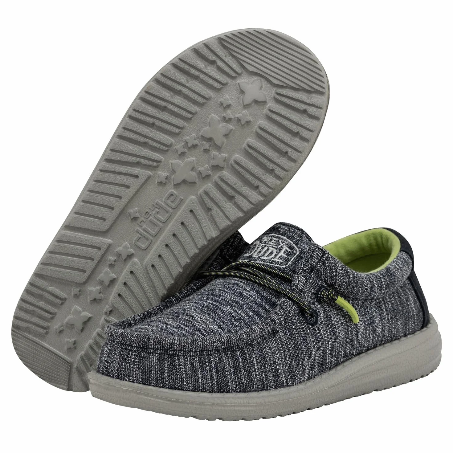 HEYDUDE Garçon Wally Youth Stretch MOC Toe Shoes
