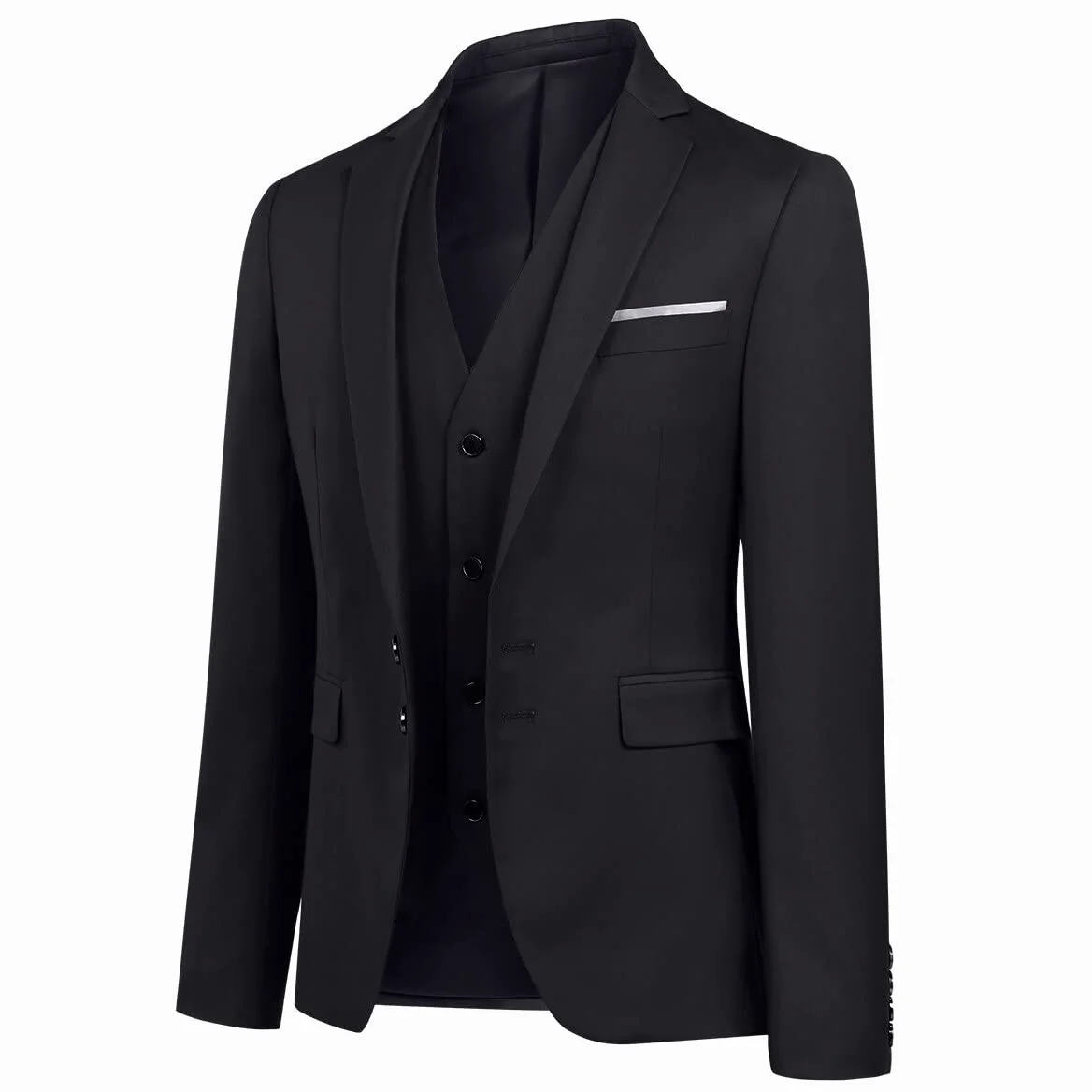 YOUTHUP Blazer Homme Slim Fit Formel avec Deux Boutons Classqiue Veste Couleur Unie Mariage d'affaires Bal