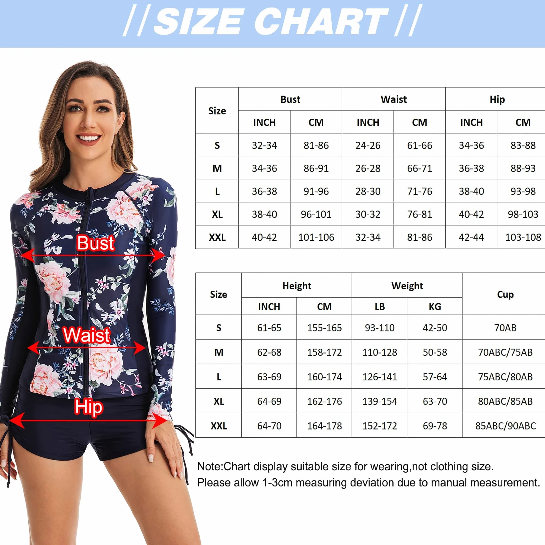 Maillots de Bain 2 Pièces Femmes Manche Longue Rashguard Deux Pièces Femme Mode Col Rond Surf Natation Sport Vêtements de Plage