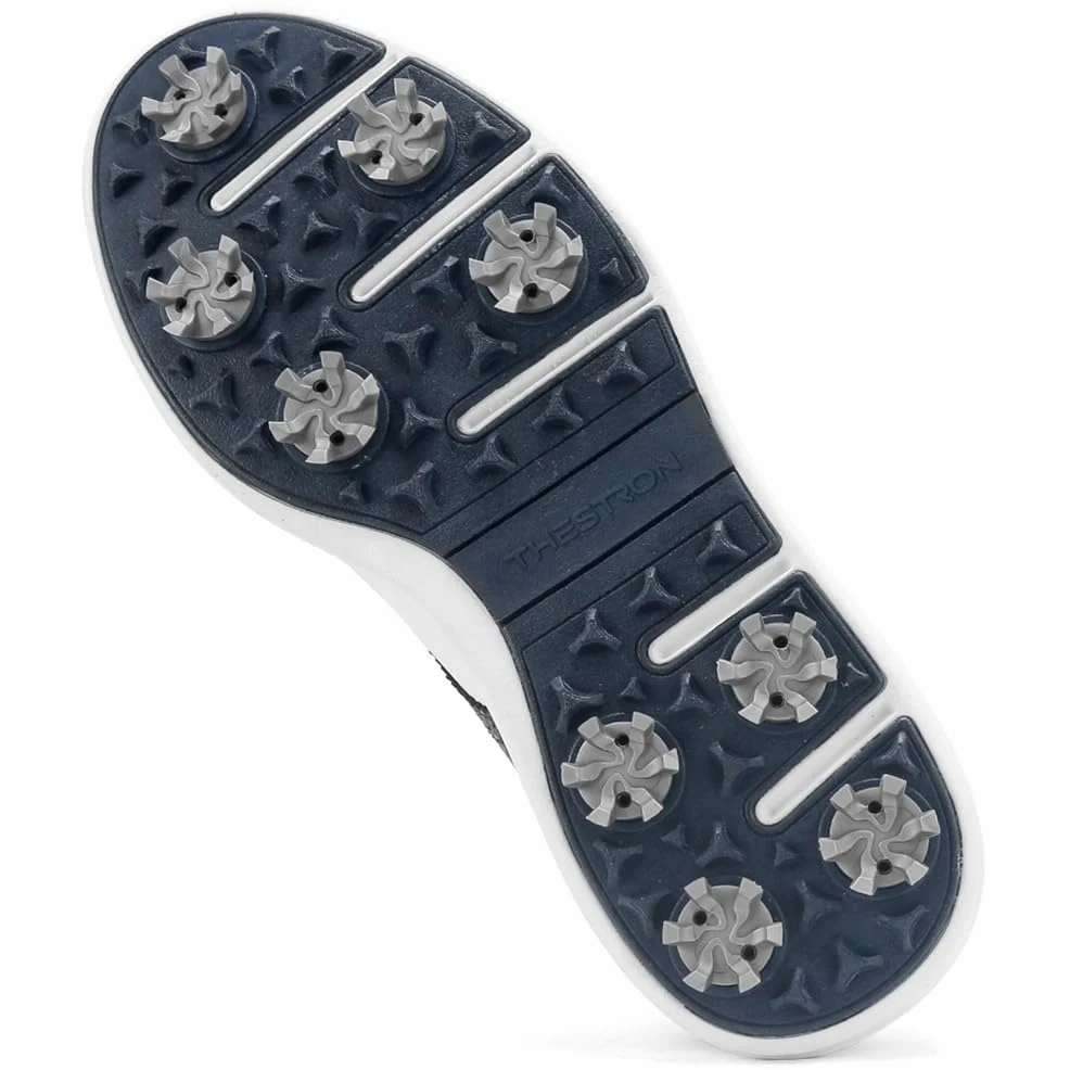 SDEQA Chaussures de Golf en Cuir pour Hommes avec 9 Crampons, Baskets d'extérieur imperméables, Grande Taille