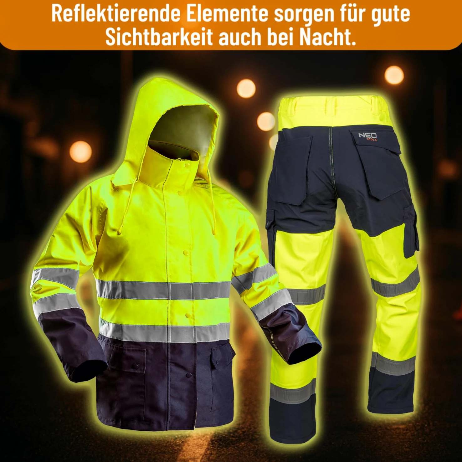 Veste haute visibilité avec bandes réfléchissantes d'alerte en ISO 20471 Veste Orange Jaune Fluo Veste de pluie veste de travail d'alerte protection sécurité Veste