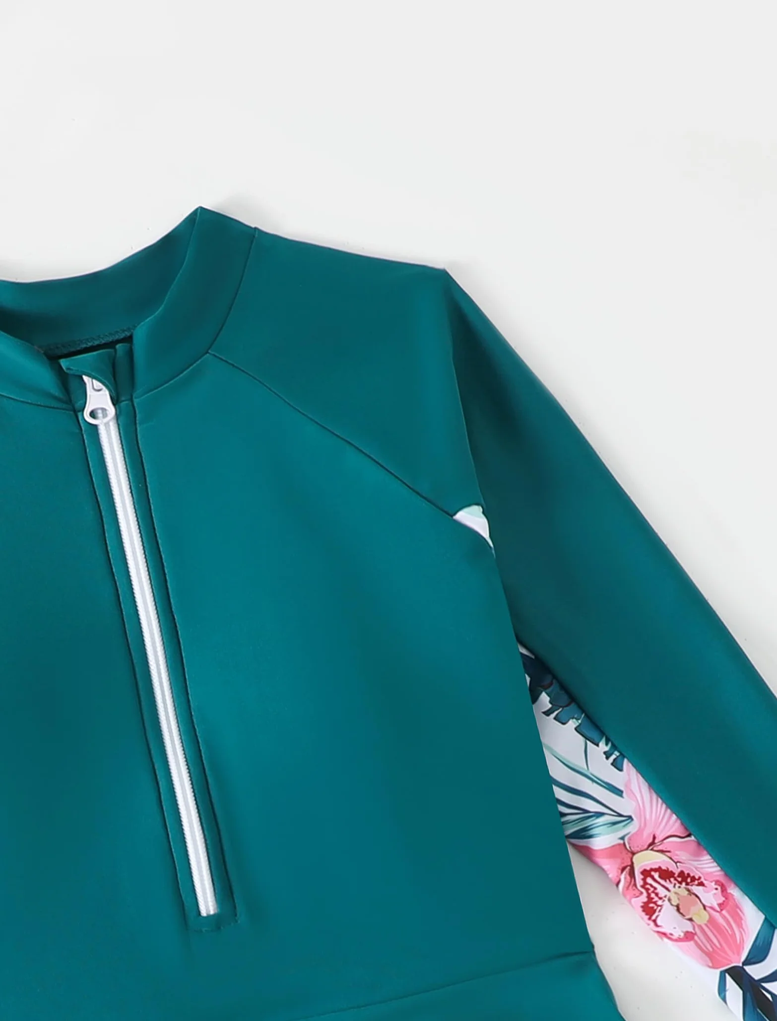 Odizli Maillot de bain burkini pour filles et enfants - Maillot de bain modeste à manches longues avec haut zippé et pantalon de bain musulman