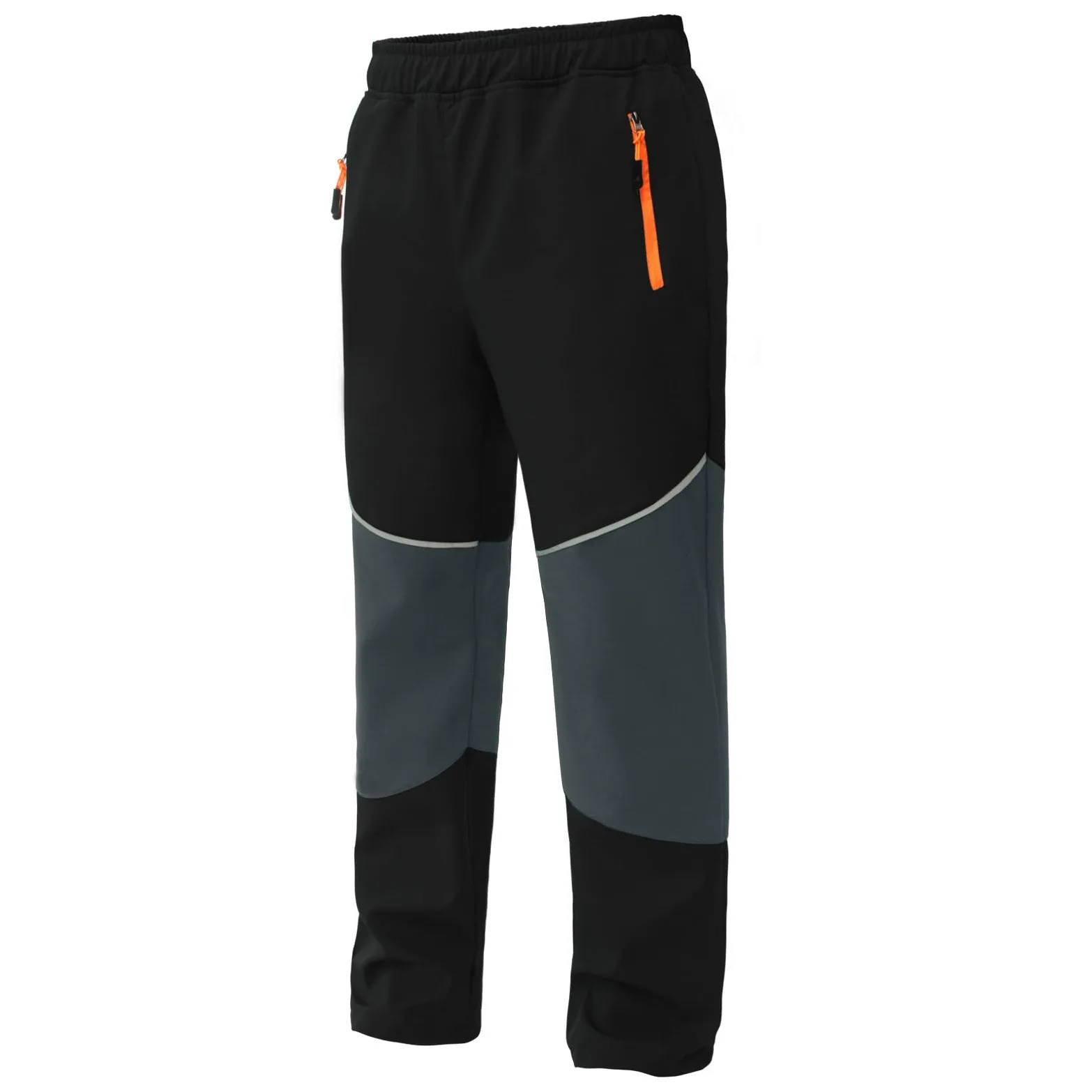 Hill & Sea Pantalon de ski pour enfant - Imperméable - En softshell - Taille élastique - Doublure polaire - Chaud