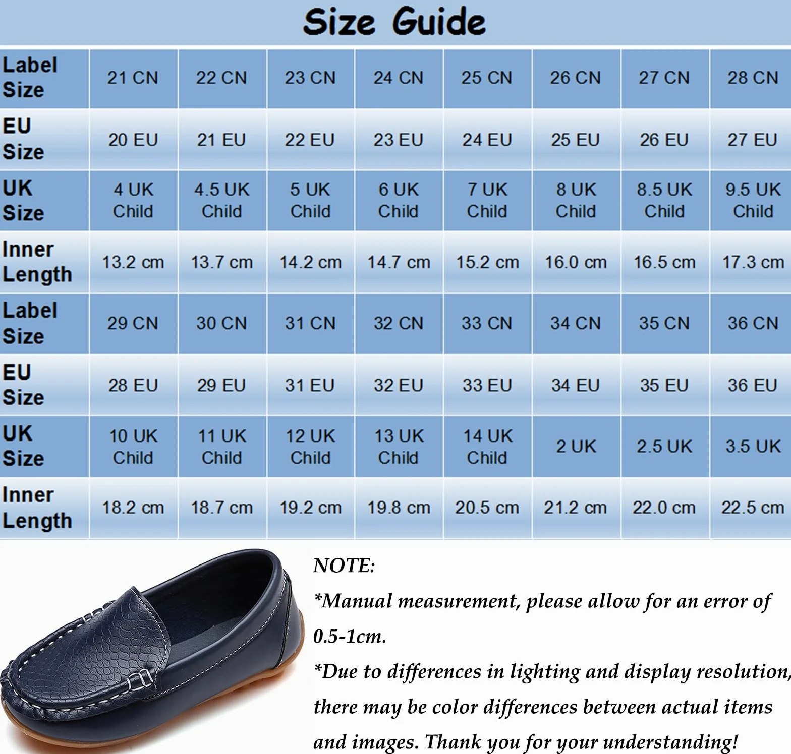 Mocassins pour Enfant Cuir Bateau Chaussures Garçon Mode Oxford Chaussures Fille Décontracté Confortable Mocassin Plates Loafers, Bleu foncé 35 EU