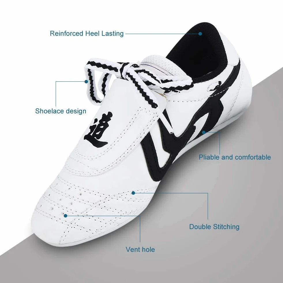 Chaussures de Taekwondo Arts Martiaux Chaussures Sports pour Taï Chi Kong Fu Boxe Karaté Entraînement Unisexe pour Hommes Femmes