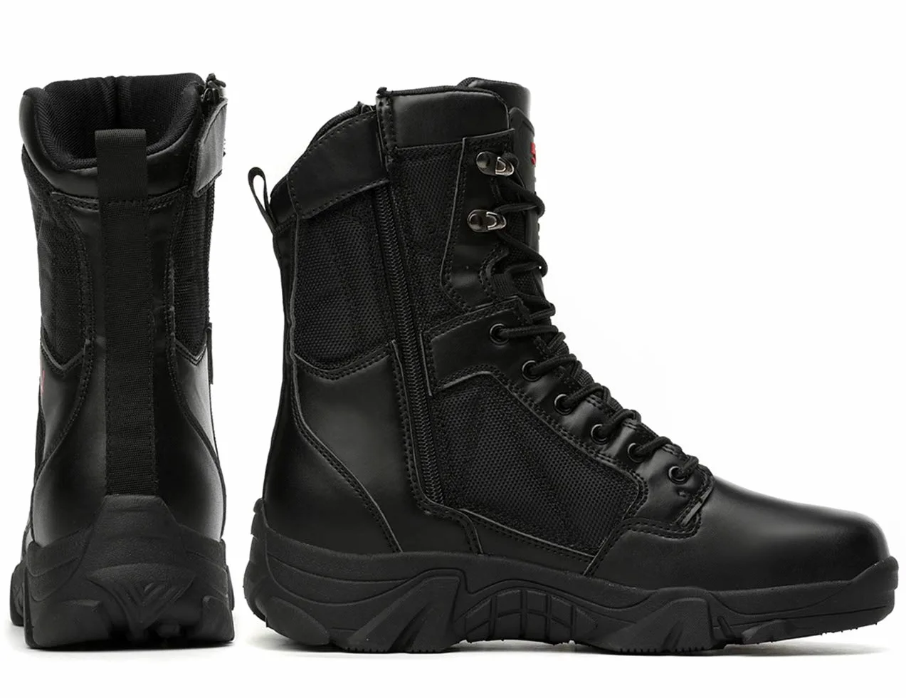 5.AA Hommes Bottes Militaire avec Fermeture Latérale, Bottes Patrouille Combat Tactique Recrues Armée Désert Sécurité Militaire Chaussure