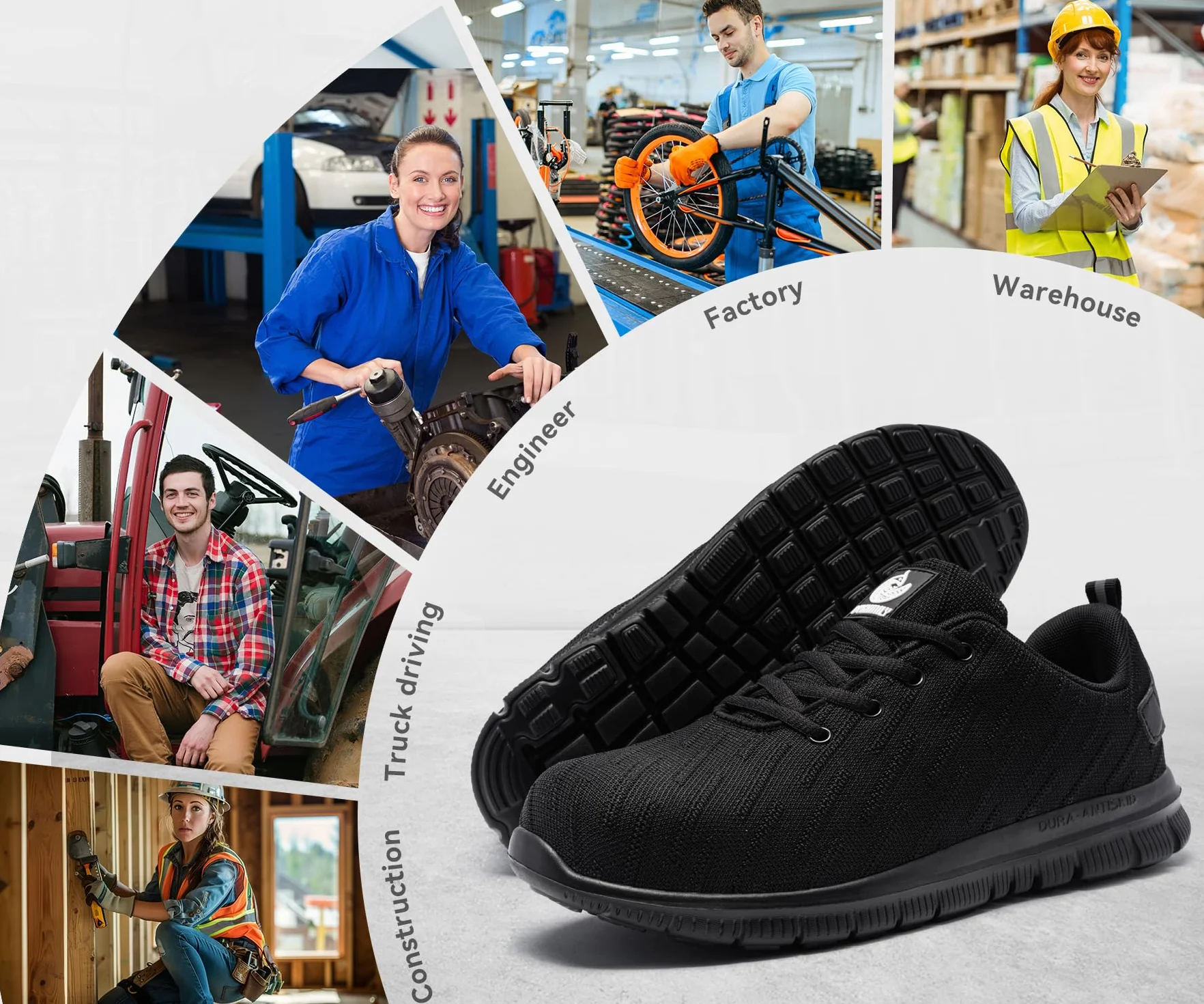 DYKHMILY Chaussures de sécurité Homme Femme Légère Anti-Perforation Basket Chantiers et Industrie Embout Acier Chaussures de Travail Respirant Confortable