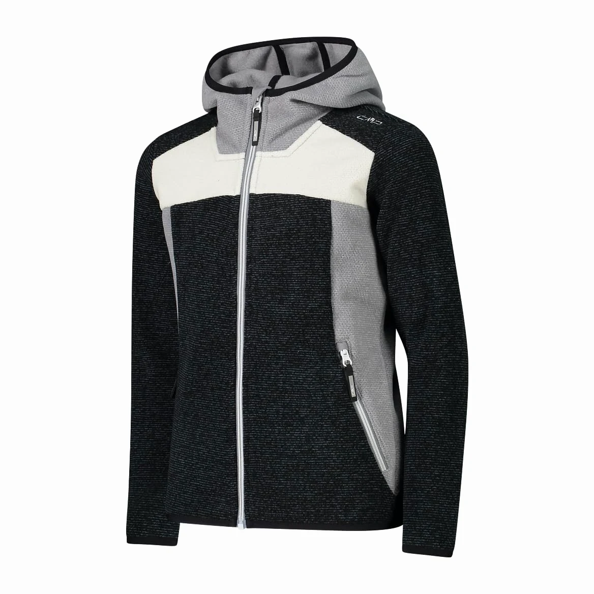 CMP Giacca Da Bambina In Pile Knit Tech Con Cappuccio Fisso jacket Mixte enfant