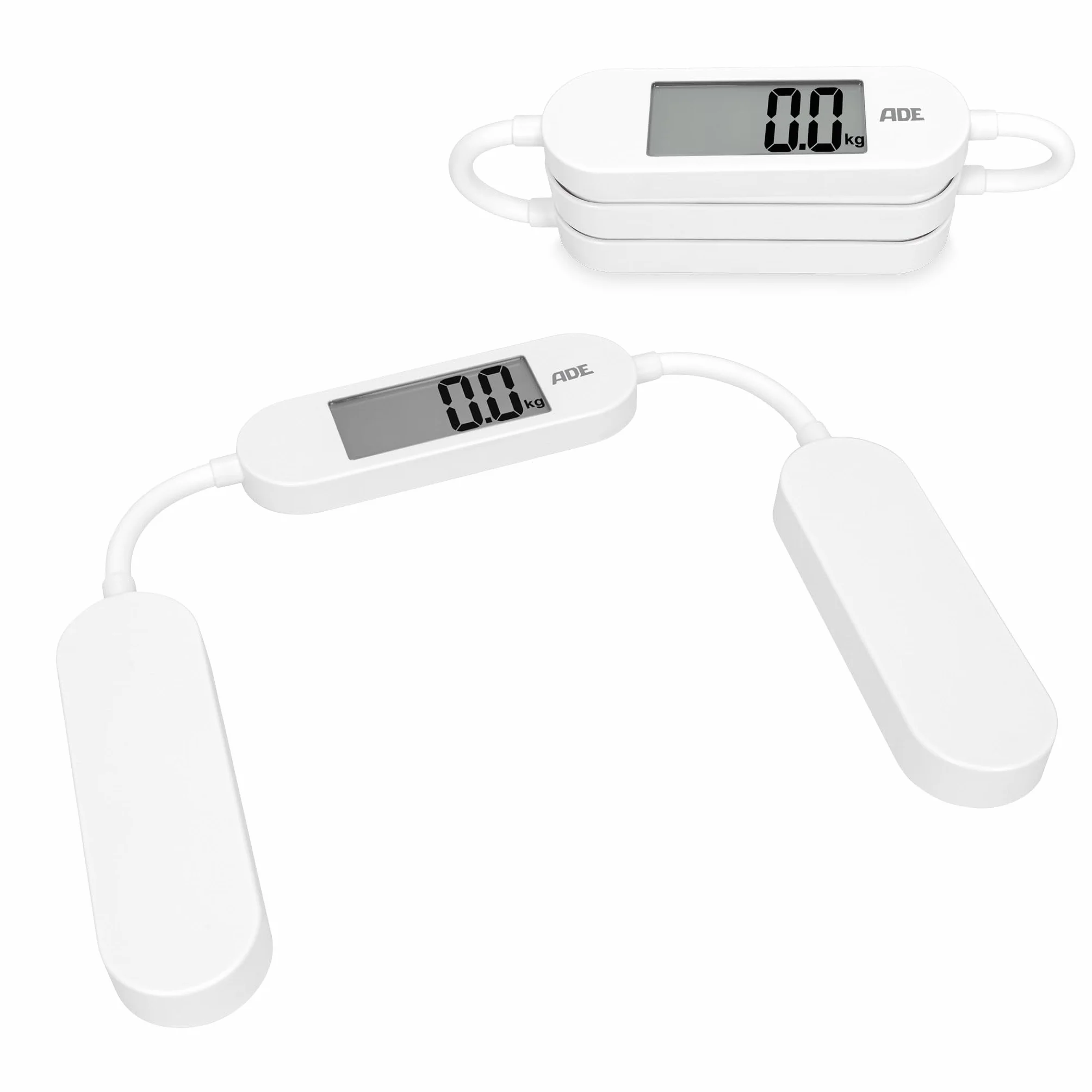 ADE Balance de voyage pliable | pèse-personne numérique avec une capacité de charge de 180 kg par pas de 100 g | balance corporelle précise avec écran LCD