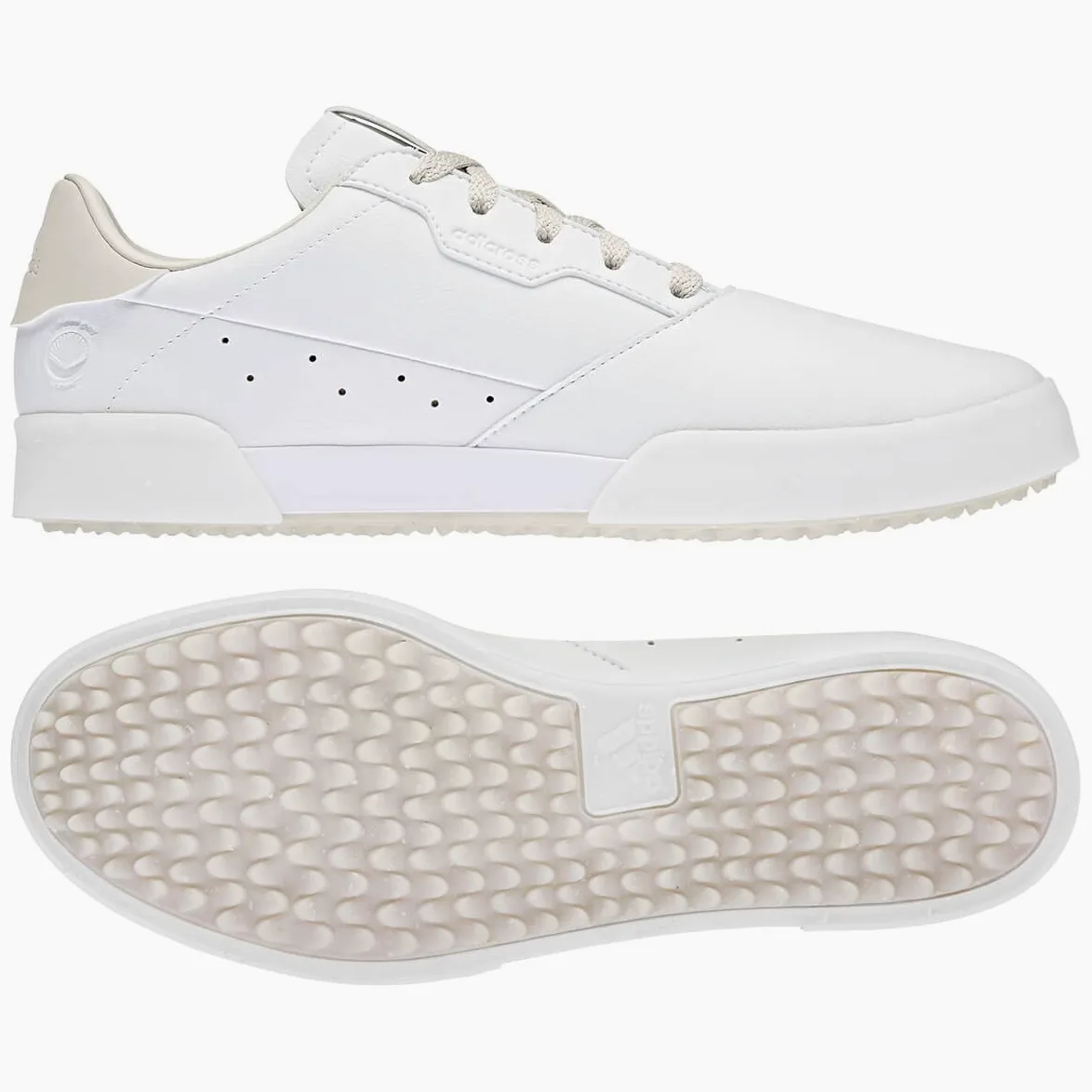 adidas Golf Hommes Adicross Retro Chaussures de Golf sans Crampons en Cuir