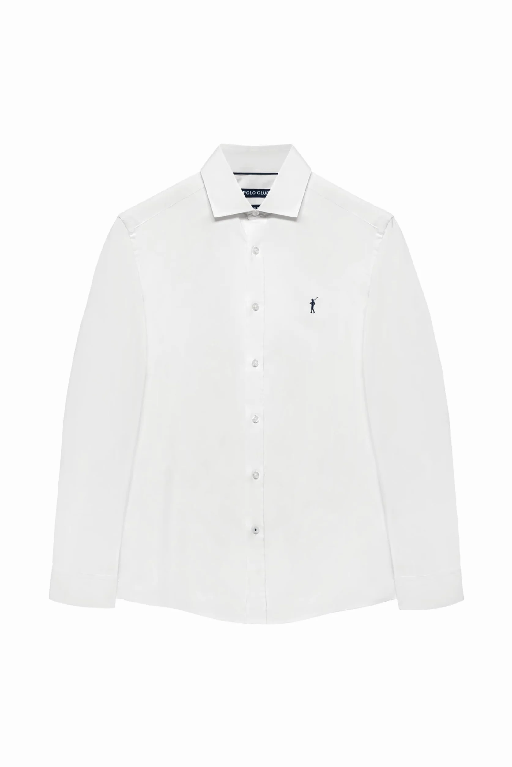 Polo Club Chemise Popelin à Manches Longues 100% Coton pour Hommes - Slim Fit