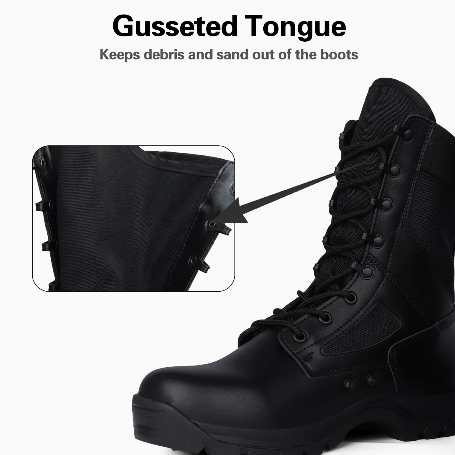Bottes Militaires pour Hommes Bottes Tactiques Légères Chaussures de Randonnée Antidérapantes Bottes de Sécurité Durables Bottes de Désert Respirantes Bottes de Combat