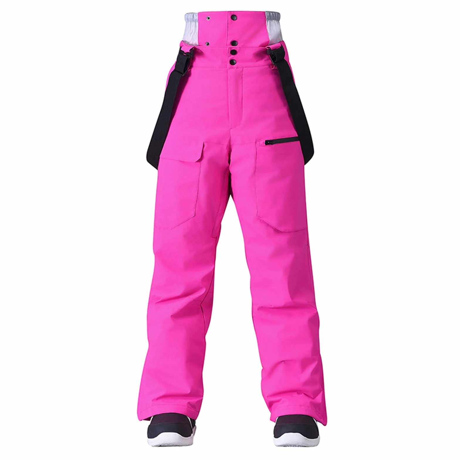 ALSOGO Salopette de ski imperméable isolée pour femme - Pour l'hiver - Bretelles réglables - Pantalon de neige - Coupe-vent - Pantalon chaud pour l'extérieur