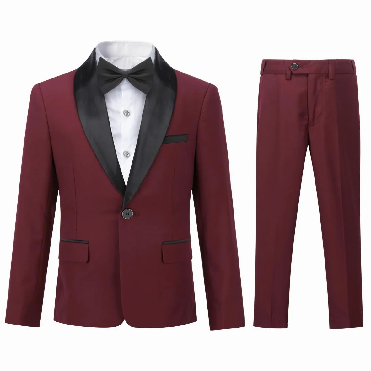 Sliktaa garçons Costume Deux pièces Châle Revers Un Bouton Robe de Banquet de Mariage Gentleman élégant et Confortable