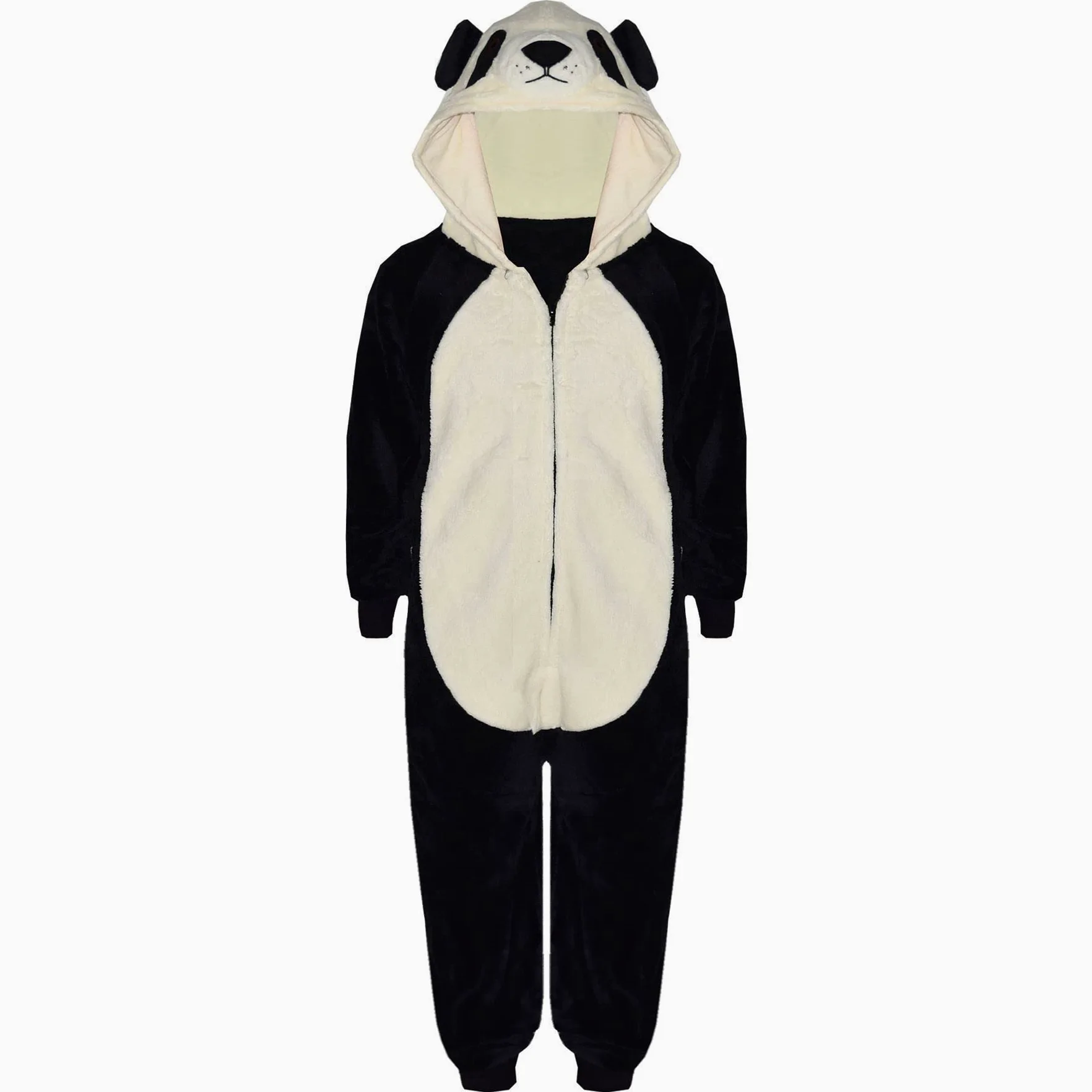 A2Z 4 Enfants Filles Garçons Polaire Combinaison Une Pièce À Capuche Animal Super Doux Panda Combinaison Pyjama Journée Mondiale du Livre Costume Cadeau pour Enfants Filles et Garçons 2-13 Ans